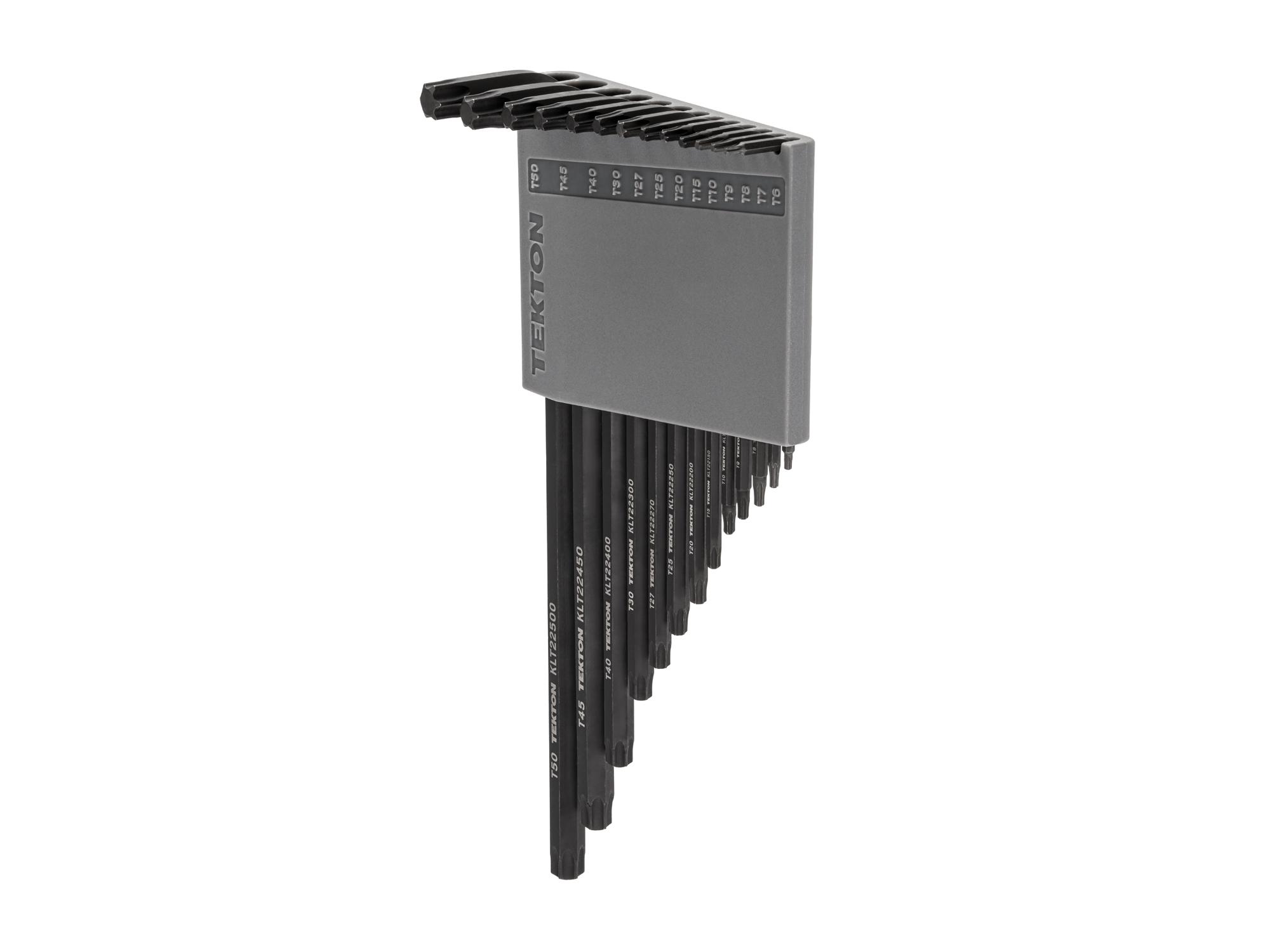 Front-right angle view of Tekton holder l-key set. Item #KLT91402