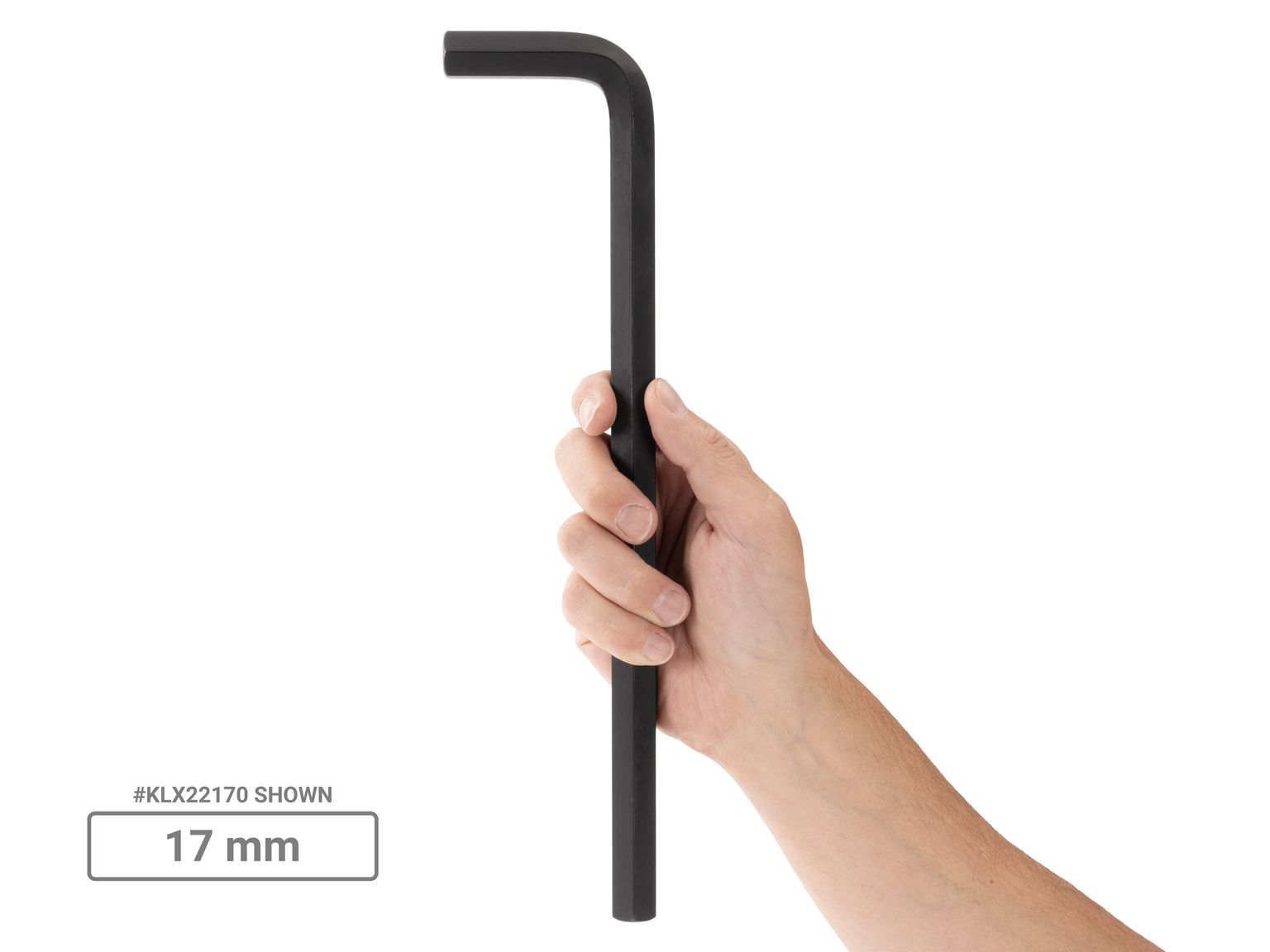 Example shown of Tekton 17 millimeter l-key. Item #KLX22170