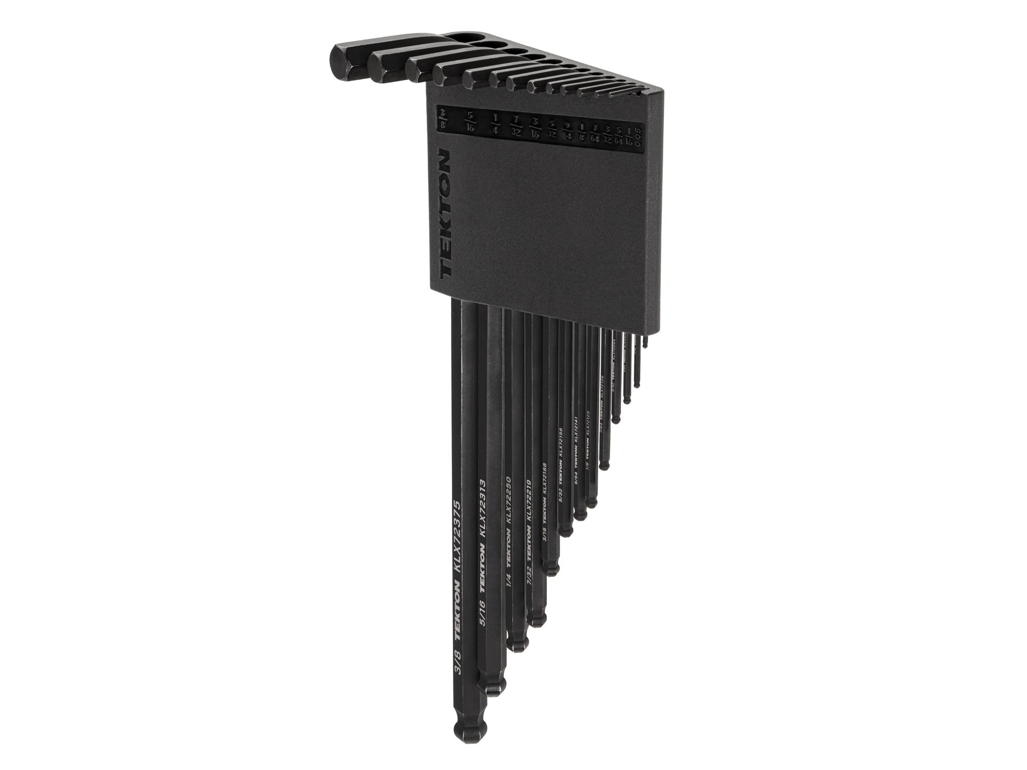 Front-right angle view of Tekton holder l-key set. Item #KLX91102