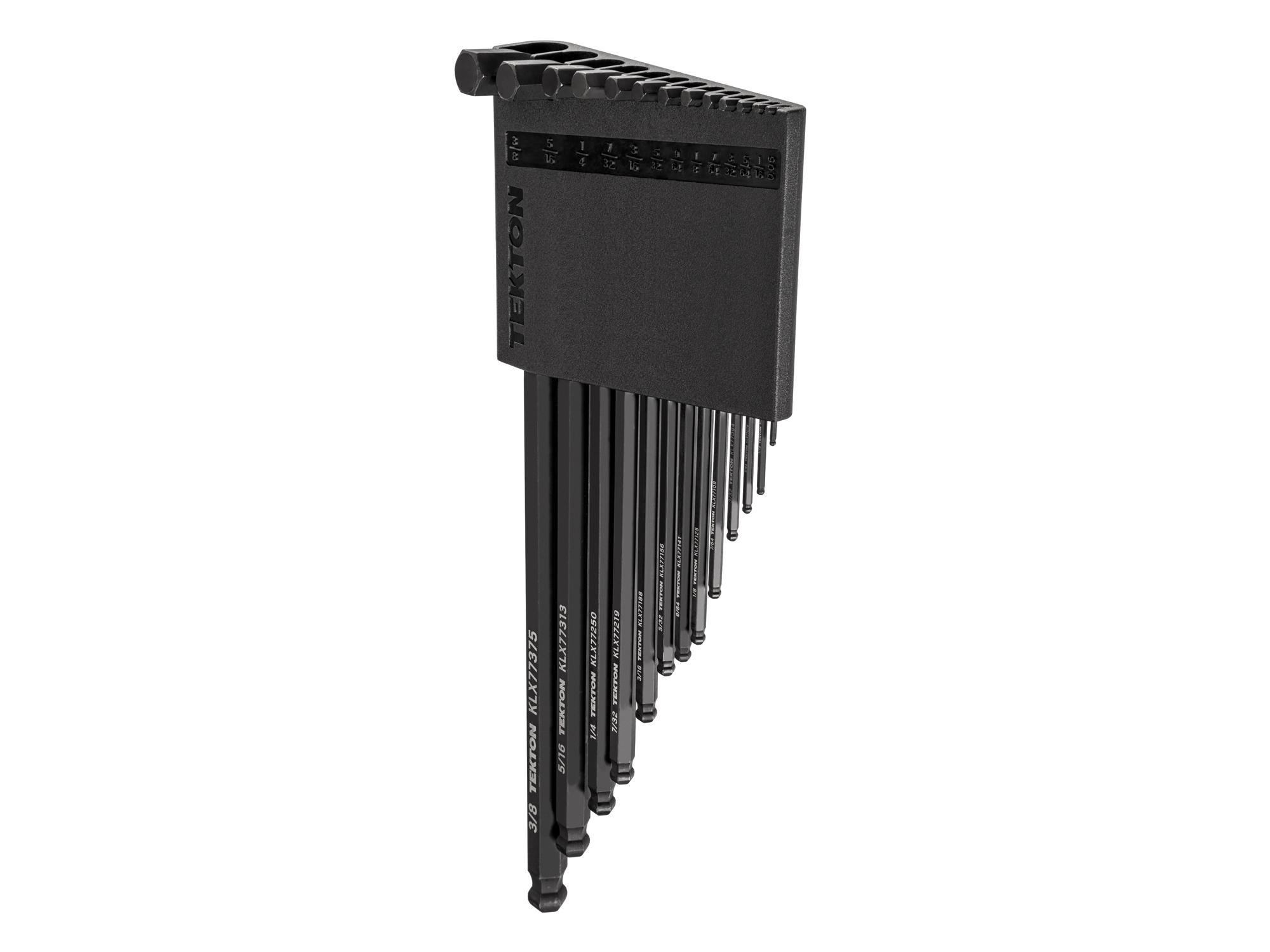 Front-right angle view of Tekton holder l-key set. Item #KLX91112