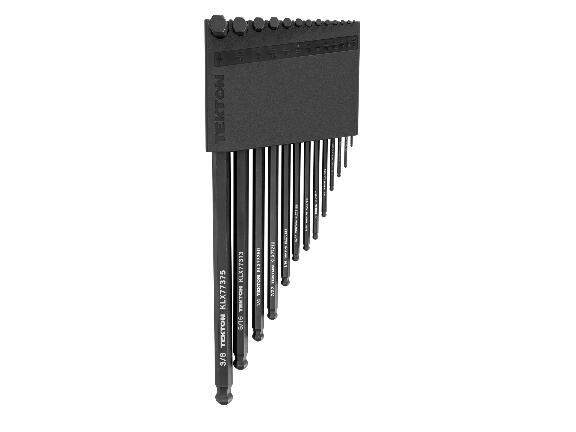 TEKTON Short Arm Ball End Hex L-Key Set with Holder, 13-Piece (0.050-3/8 in.)