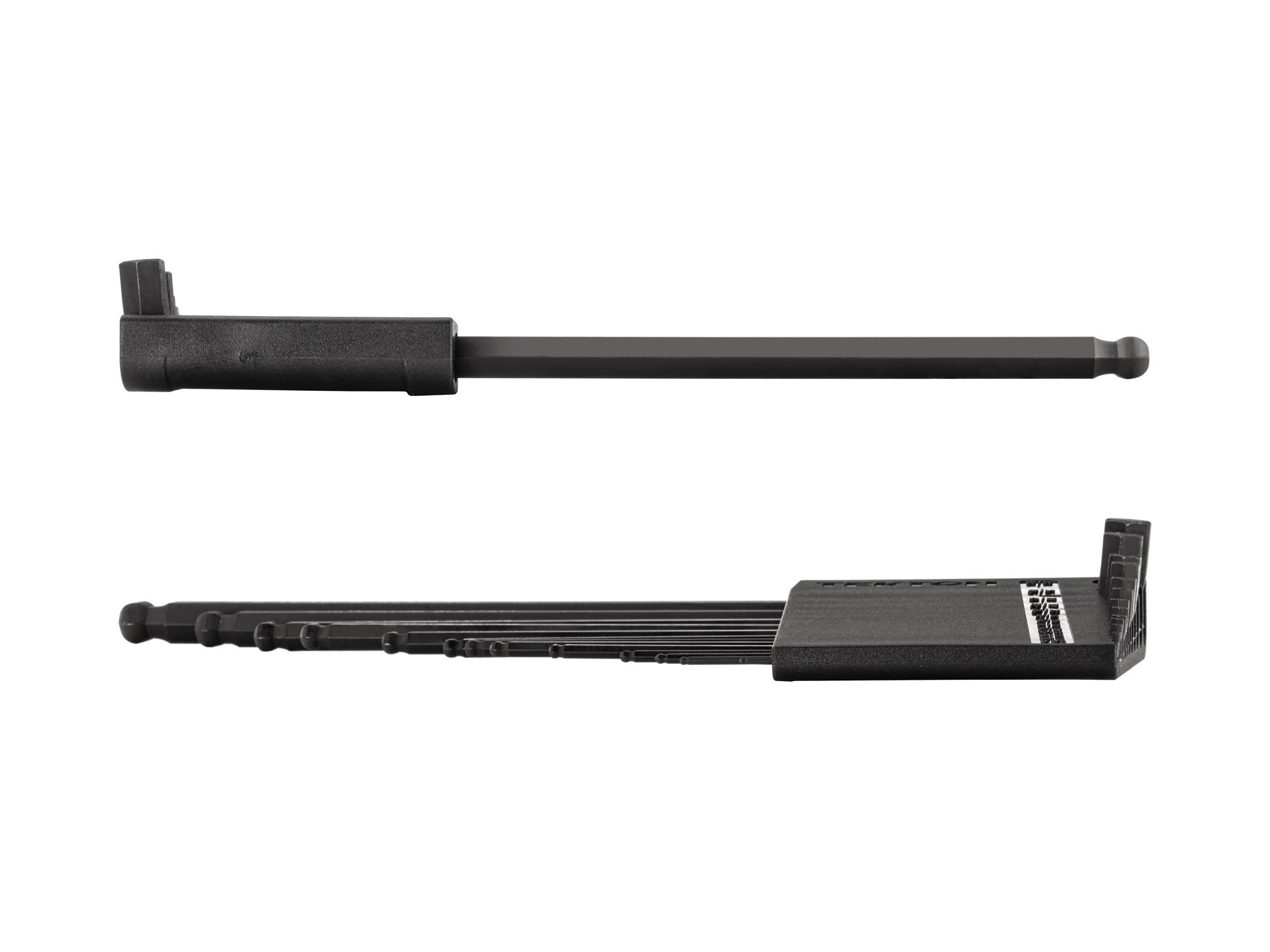 Side view of Tekton holder l-key set. Item #KLX91112