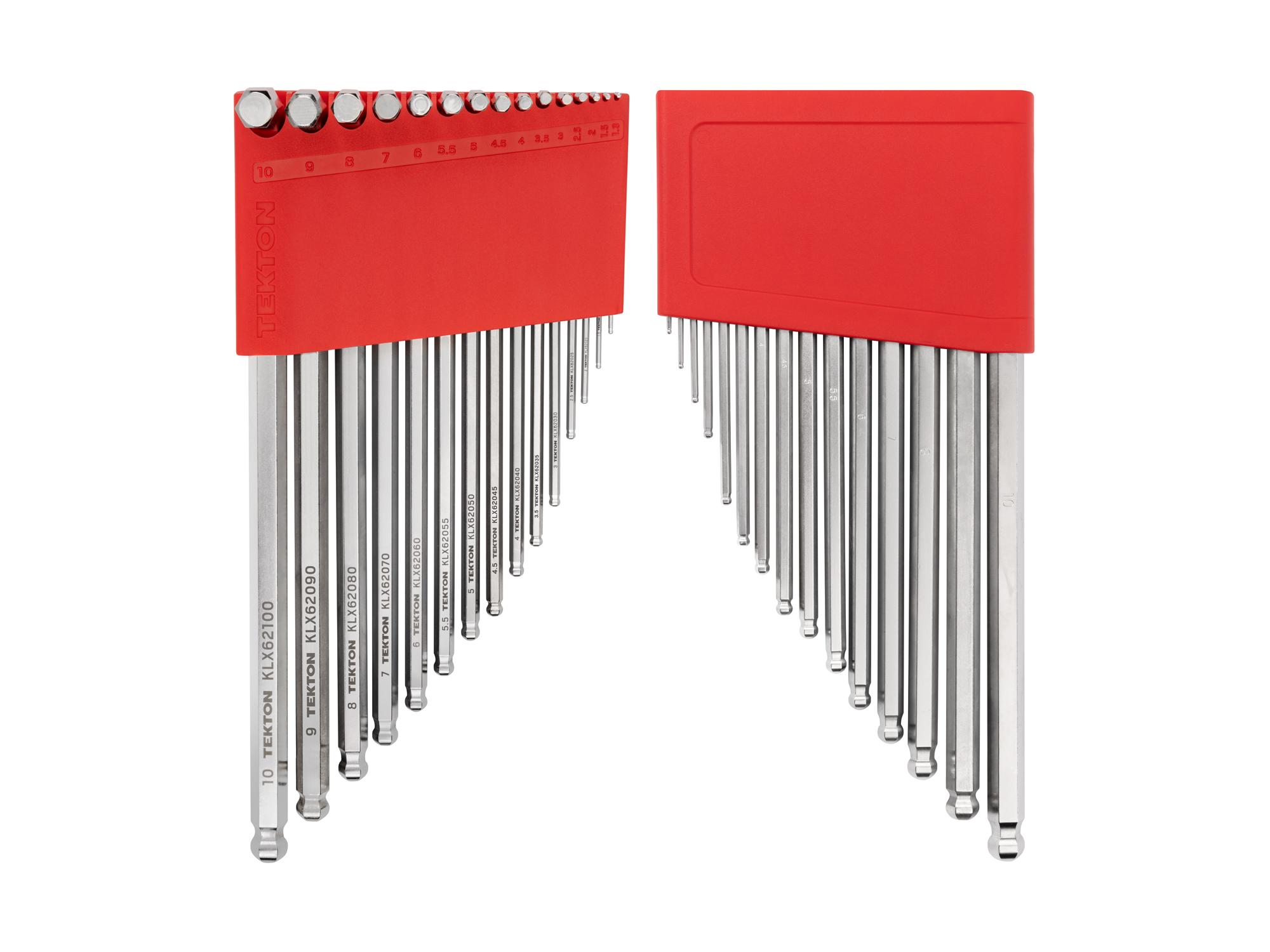 Side view of Tekton holder l-key set. Item #KLX91201