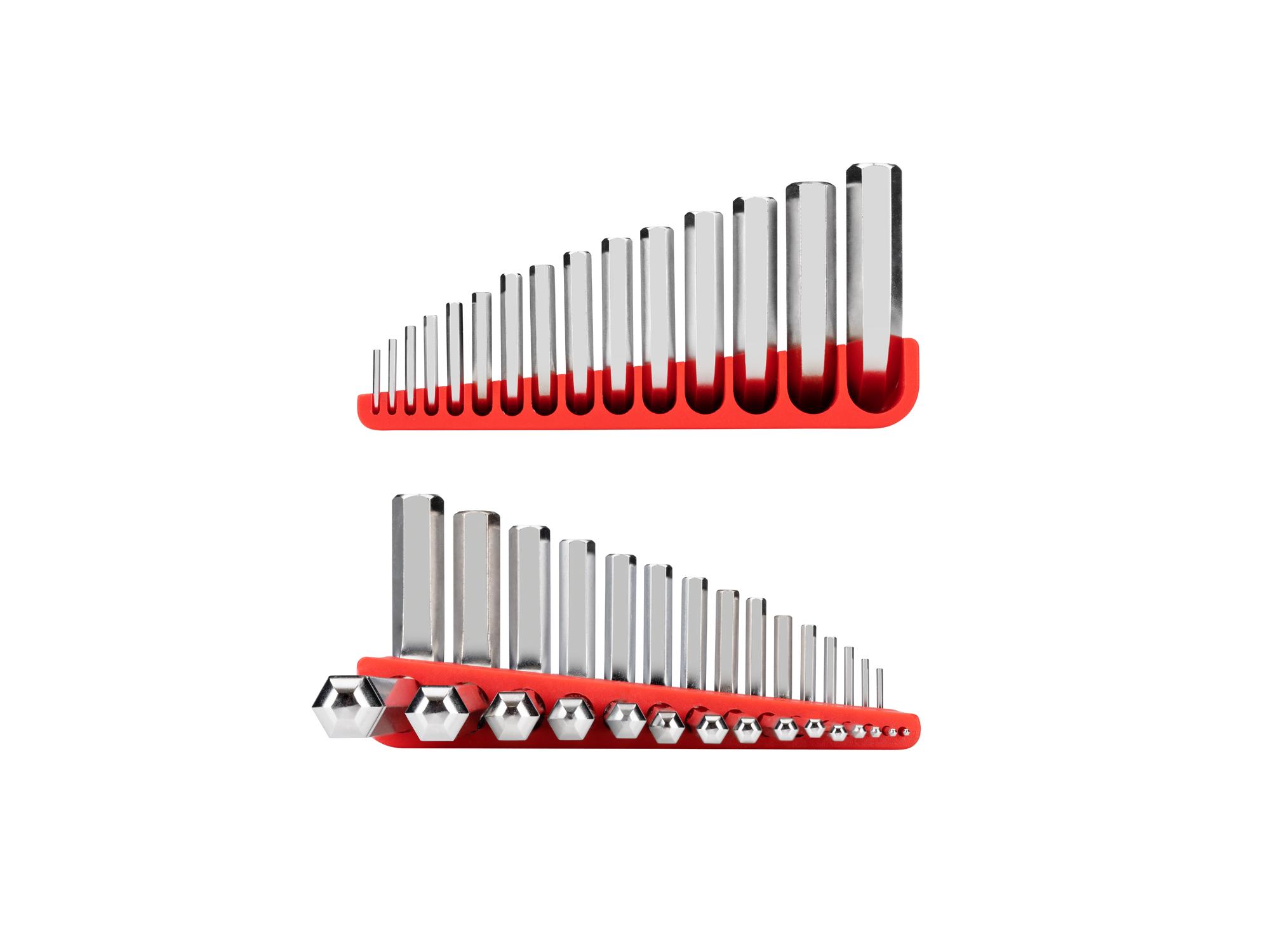 Side view of Tekton holder l-key set. Item #KLX91201