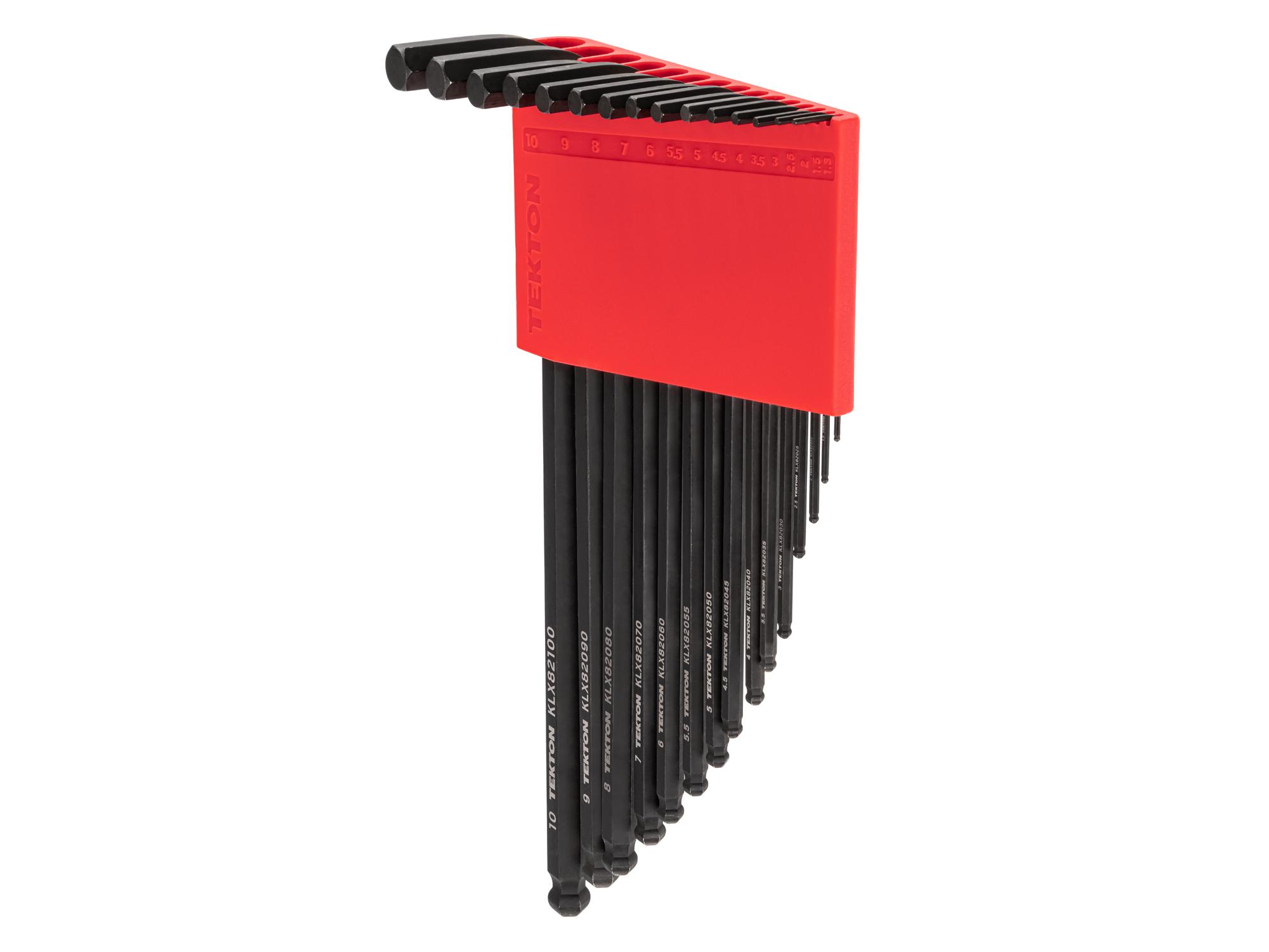 Front-right angle view of Tekton holder l-key set. Item #KLX91203