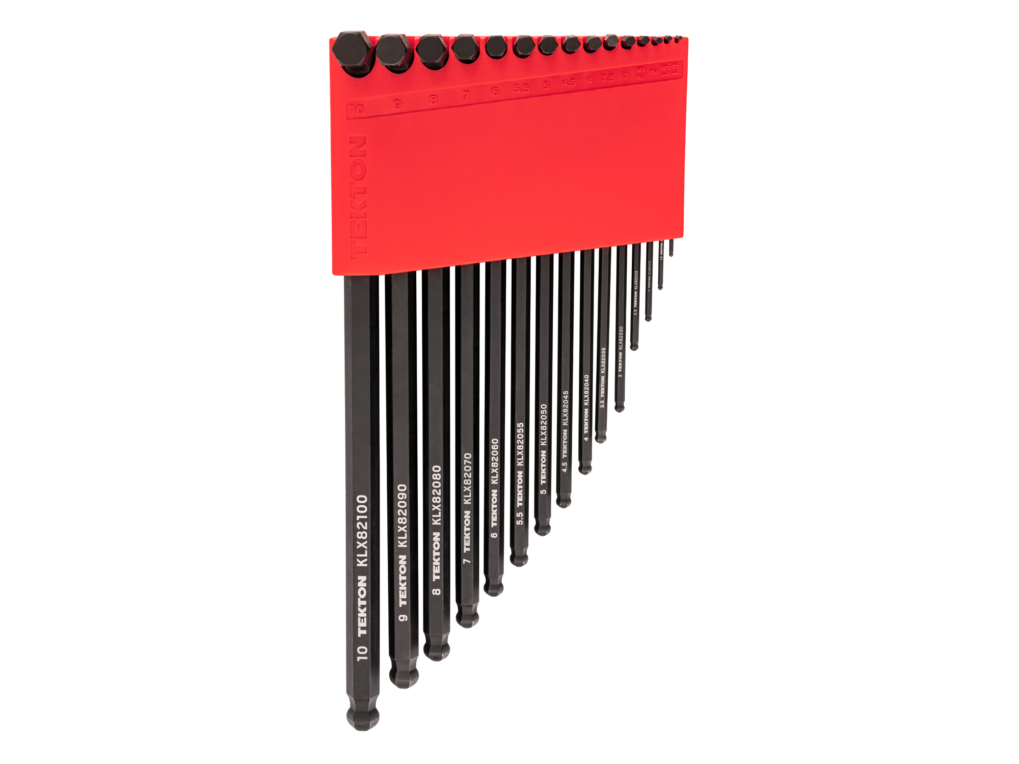 TEKTON Ball End Hex L-Key Set with Holder, 15-Piece (1.3-10 mm)