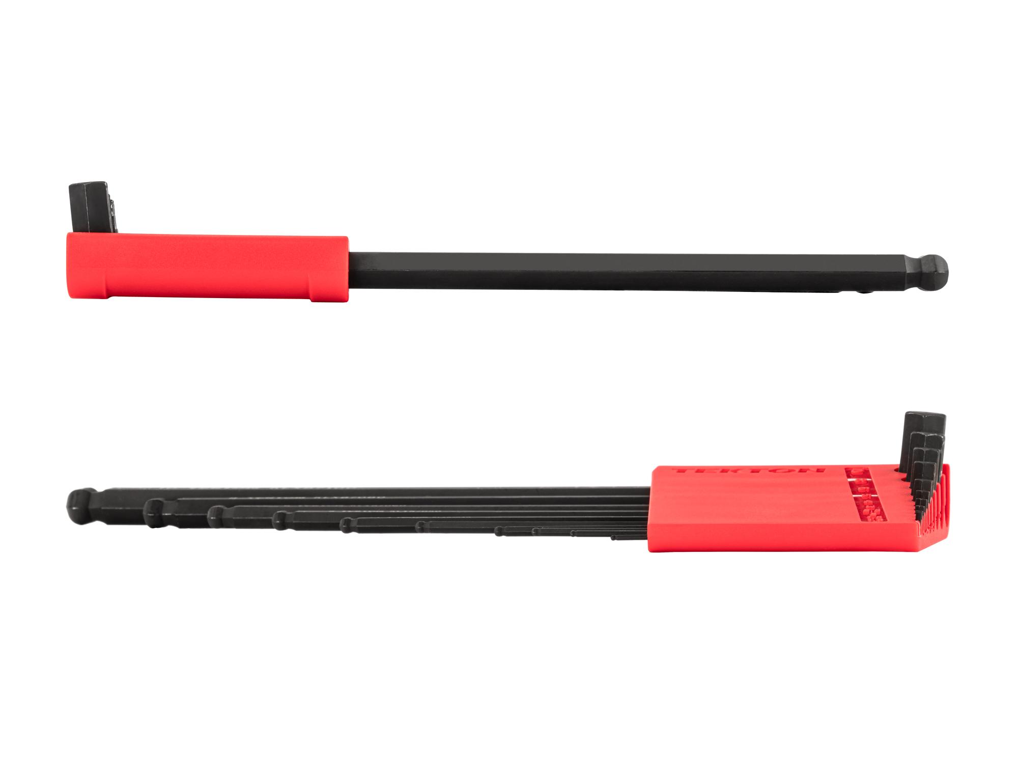 Side view of Tekton holder l-key set. Item #KLX91212