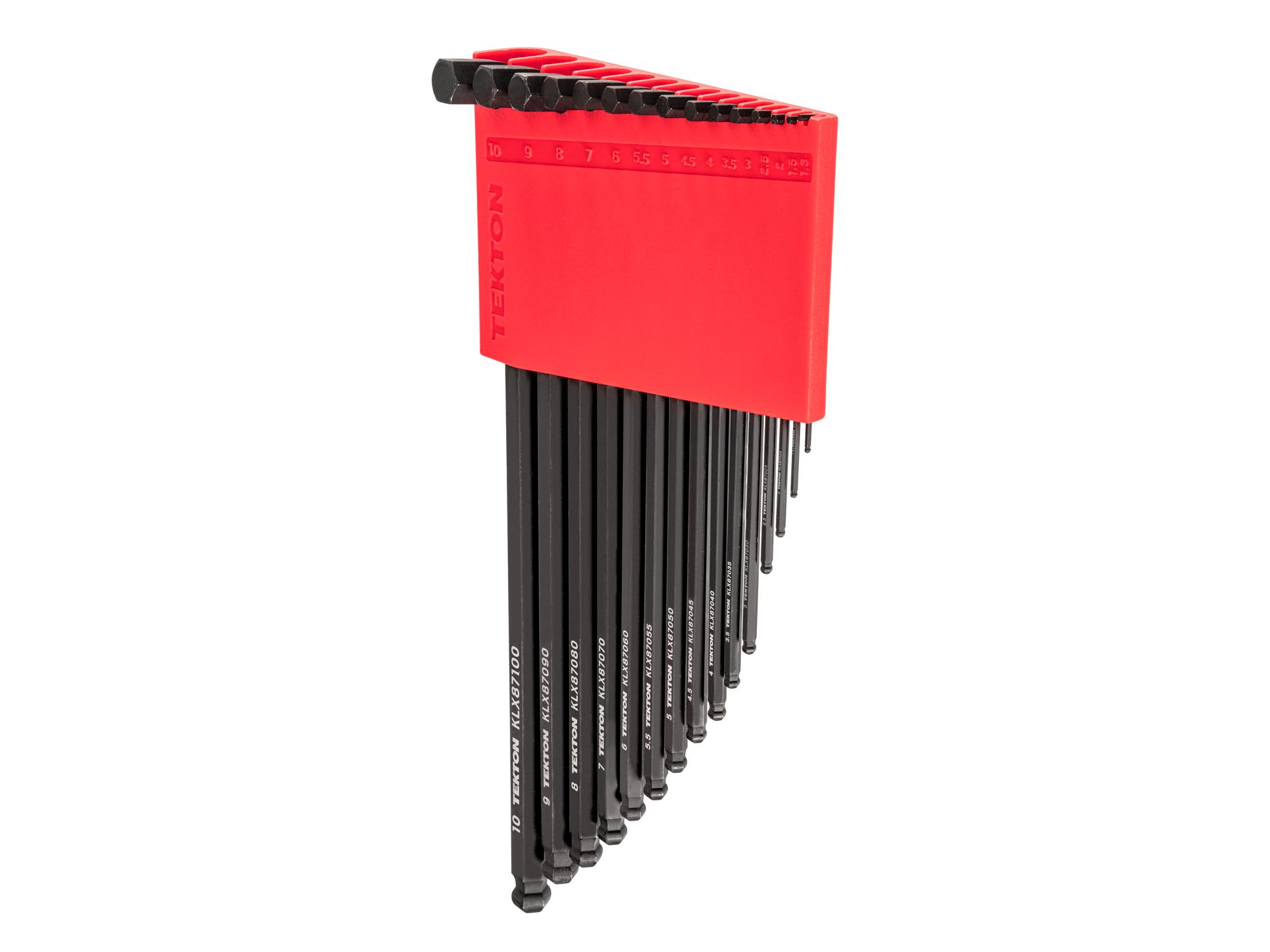 Front-right angle view of Tekton holder l-key set. Item #KLX91213