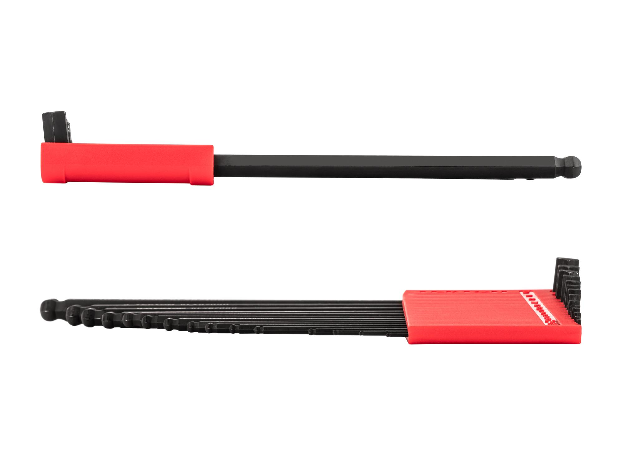 Side view of Tekton holder l-key set. Item #KLX91213