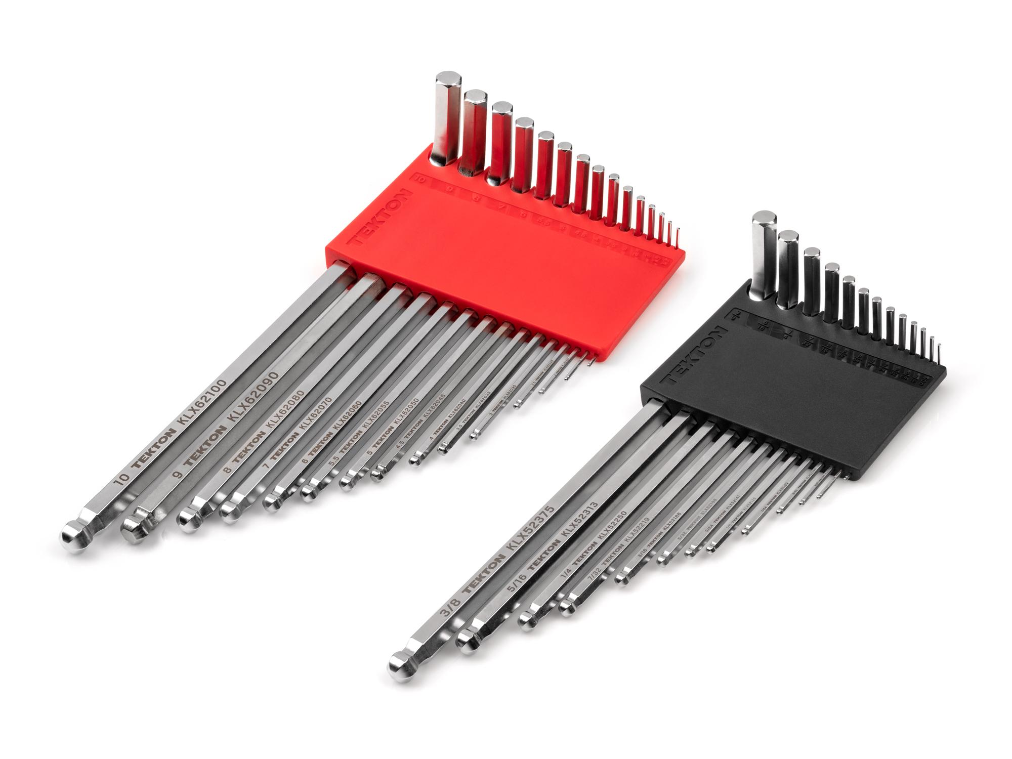Front-right angle view of Tekton holder l-key set. Item #KLX91301