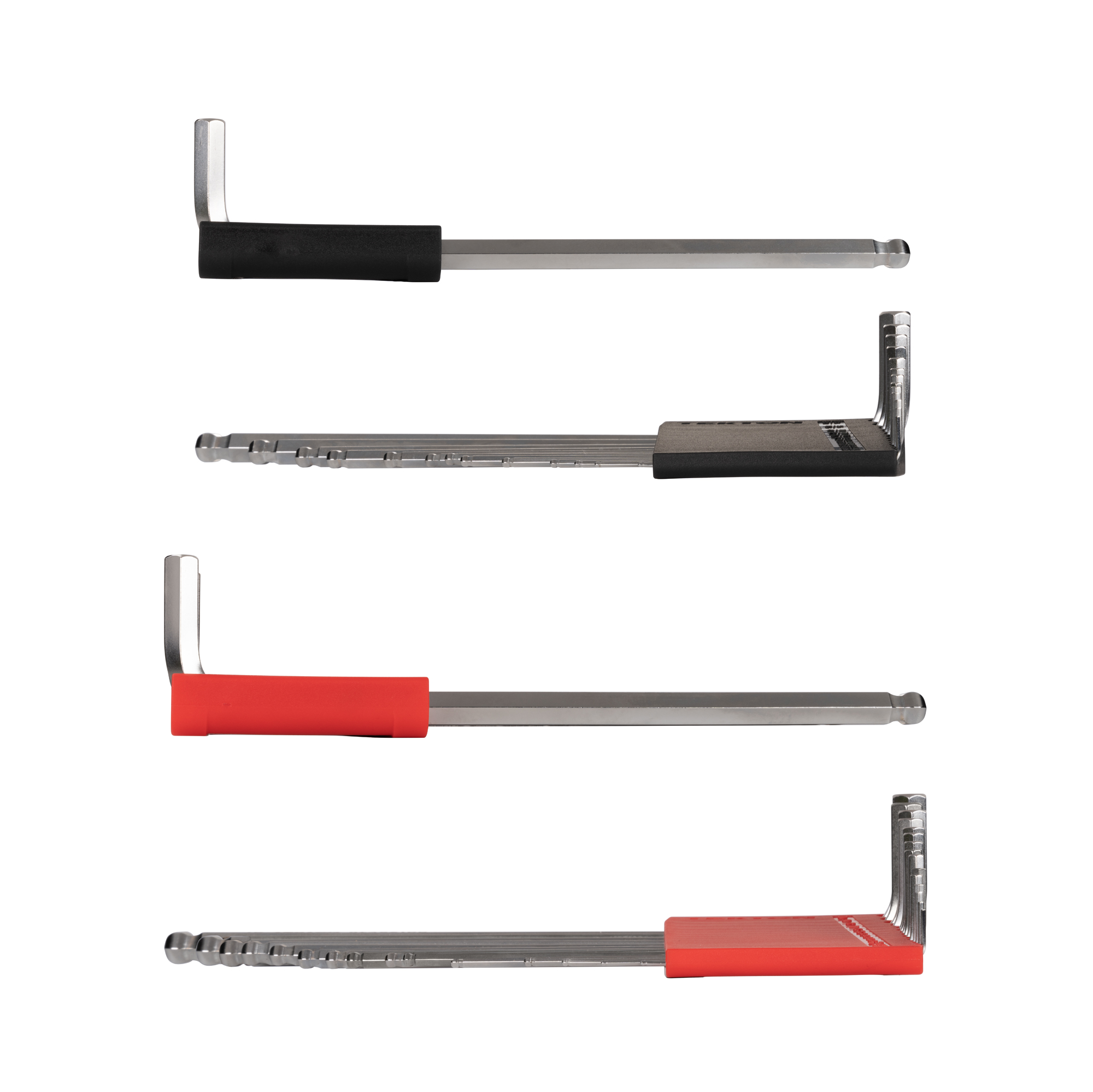 Set Includes: 0.050-3/8 inch (SAE), 1.3-10 mm (Metric) hex keys. Long-arm for high leverage. Comes with quick-access key holders. Item #KLX91301.