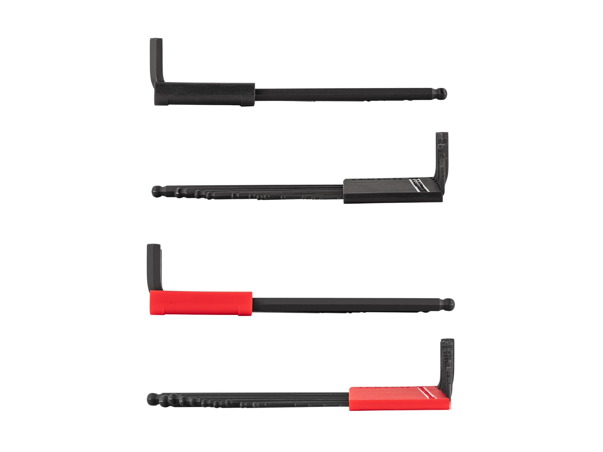 Side view of Tekton holder l-key set. Item #KLX91302