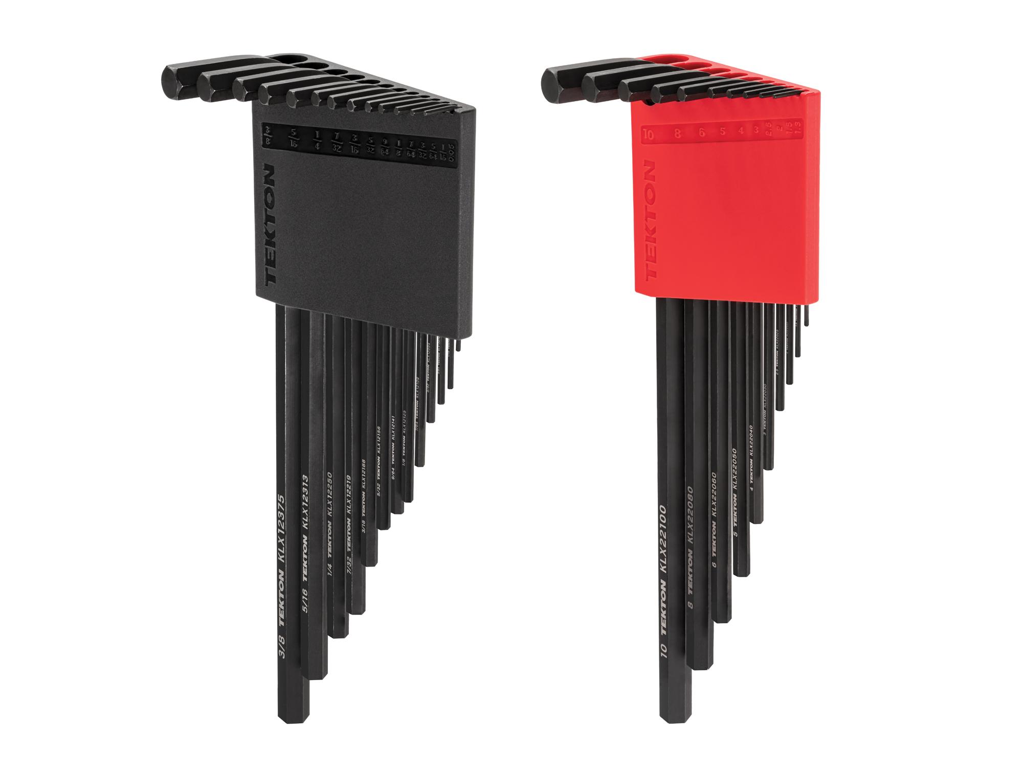 Front-right angle view of Tekton holder l-key set. Item #KLX91305