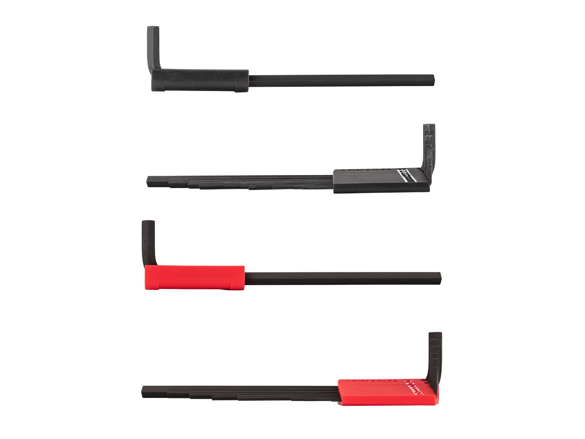 Side view of Tekton holder l-key set. Item #KLX91305
