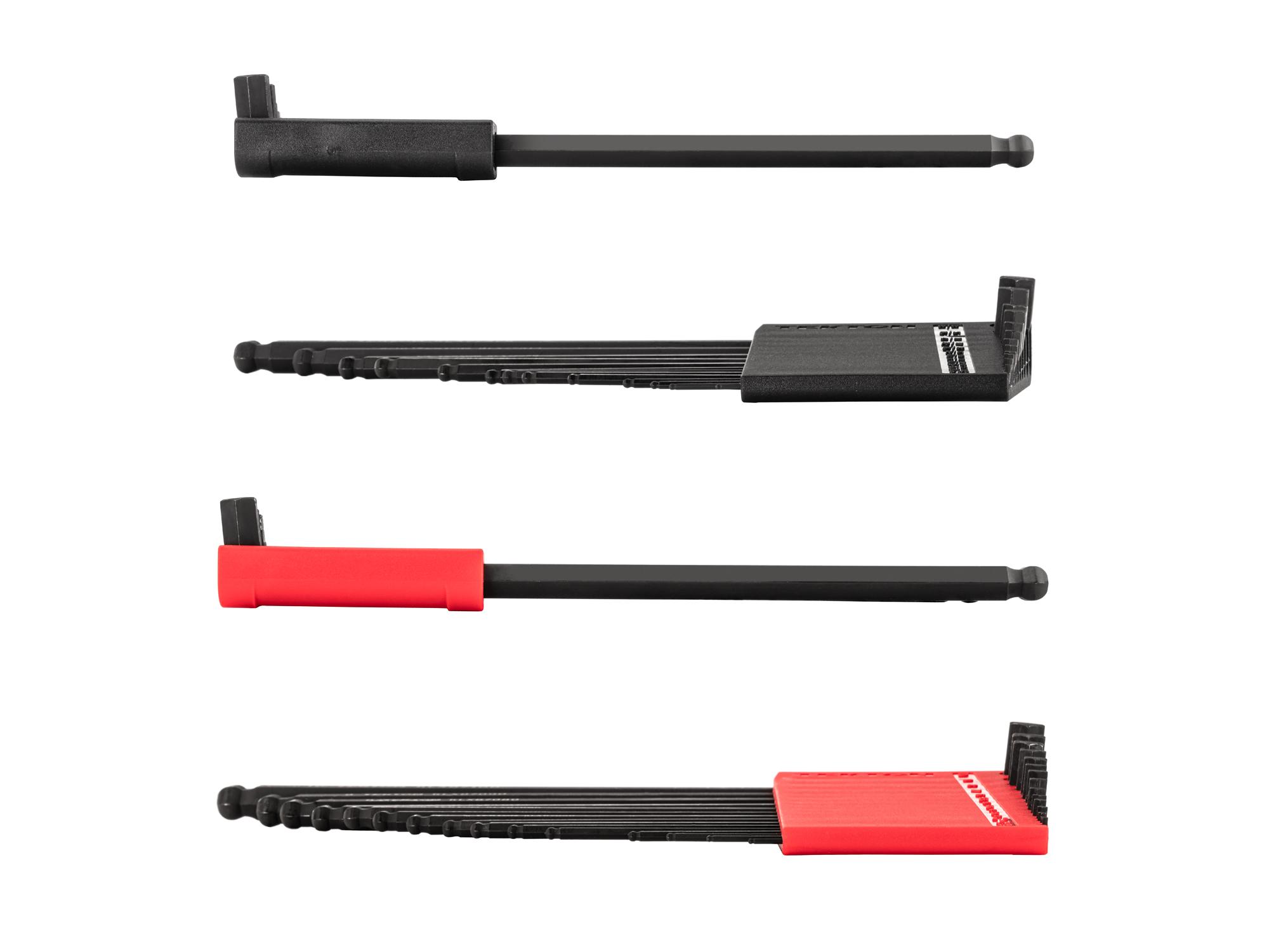 Side view of Tekton holder l-key set. Item #KLX91312