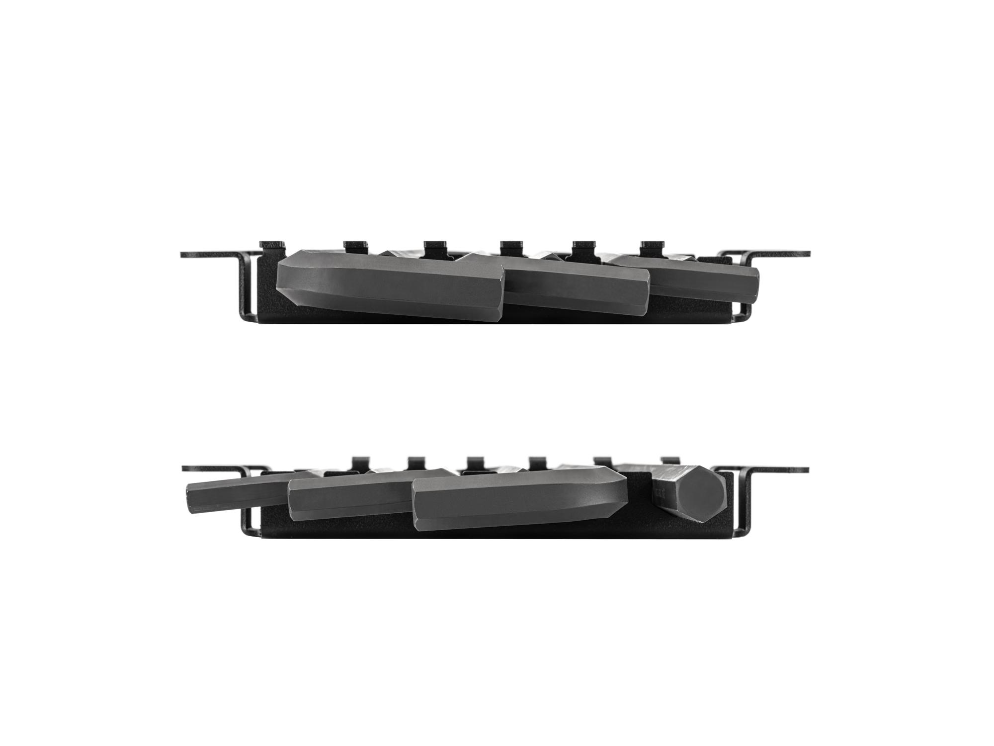 Side view of Tekton rack l-key set. Item #KLX92101