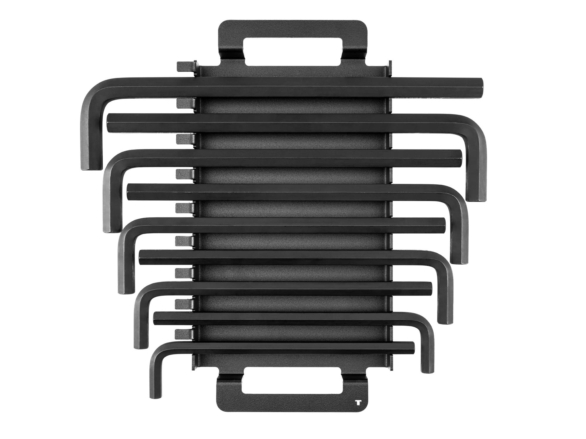 Front view of Tekton rack l-key set. Item #KLX92201