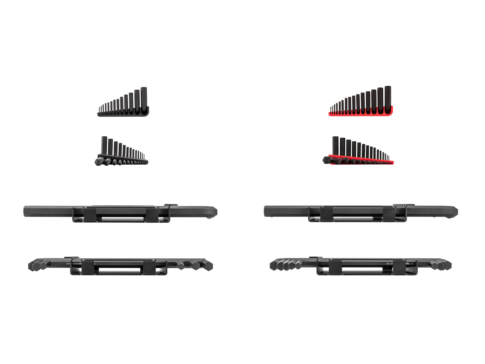Second side view of Tekton holder and rack l-key set. Item #KLX99301