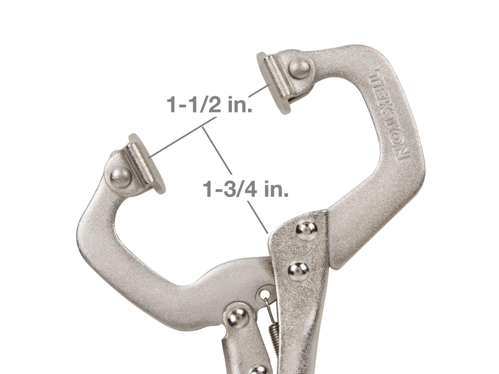 Dimensions for Tekton 6 inch locking clamp. Item #3816