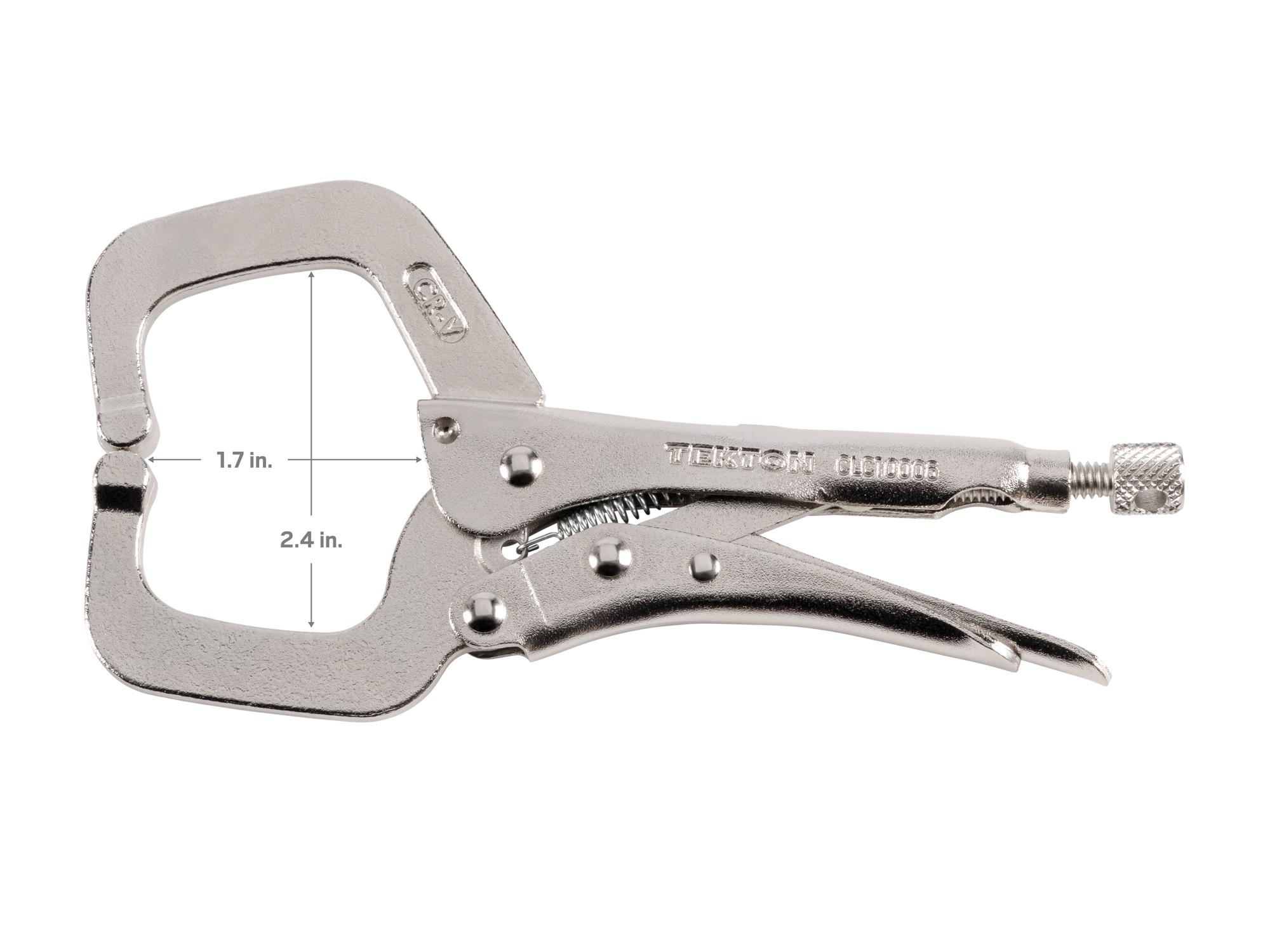 Dimensions for Tekton 6 inch locking clamp. Item #CLC10006