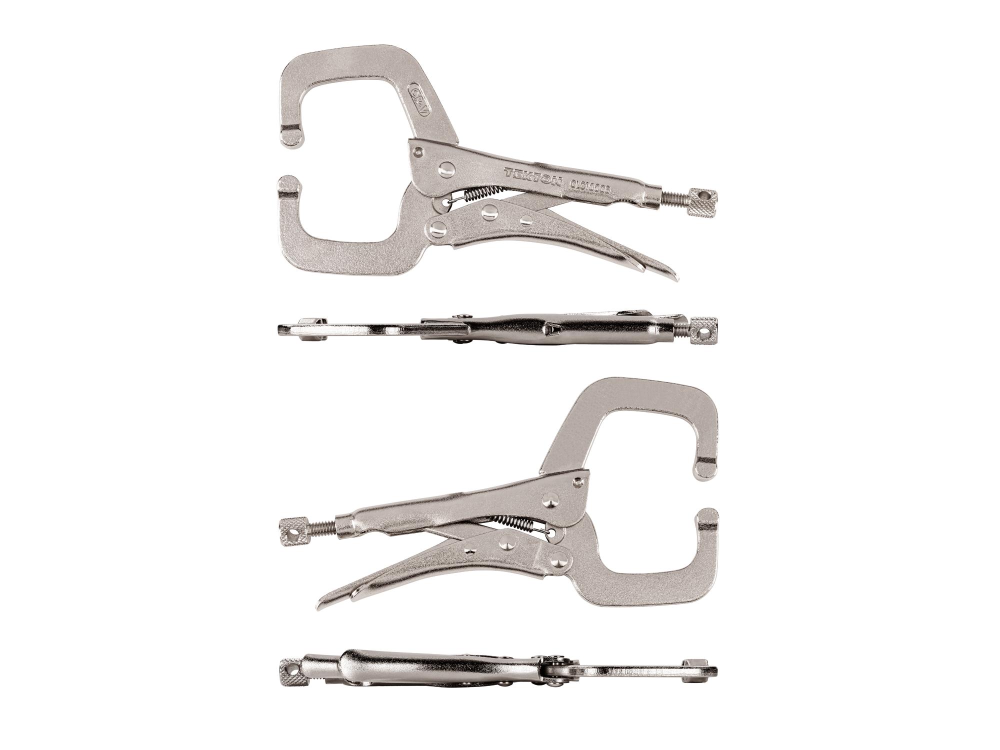Side view of Tekton 6 inch locking clamp. Item #CLC10006