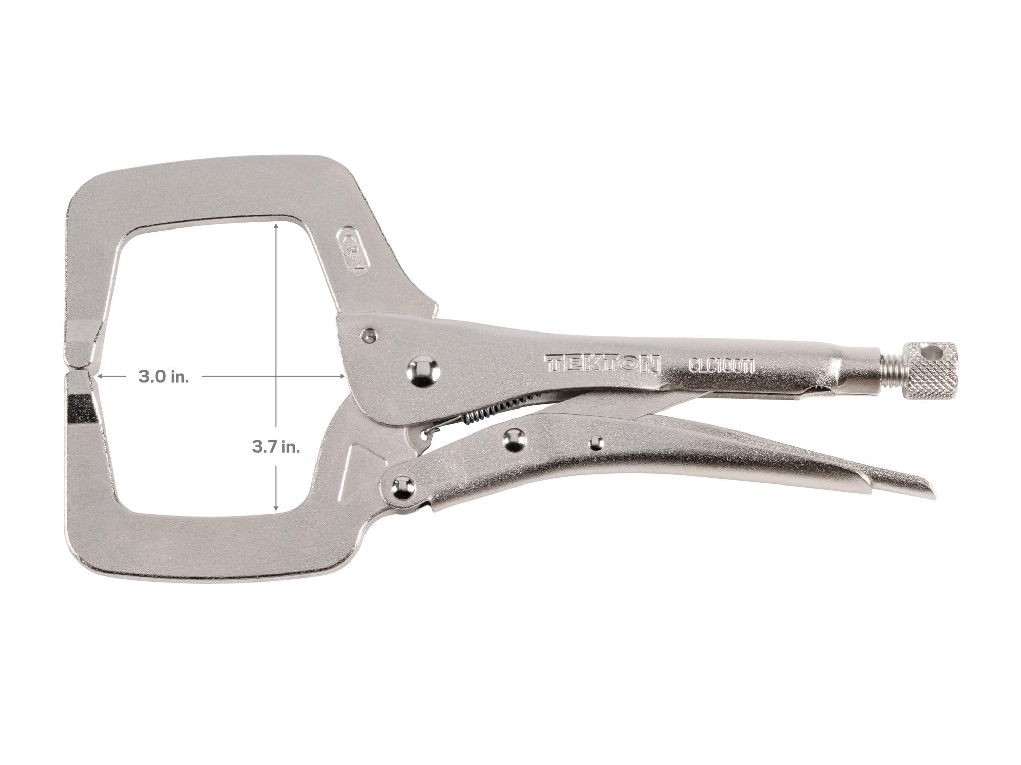 Dimensions for Tekton 11 inch locking clamp. Item #CLC10011