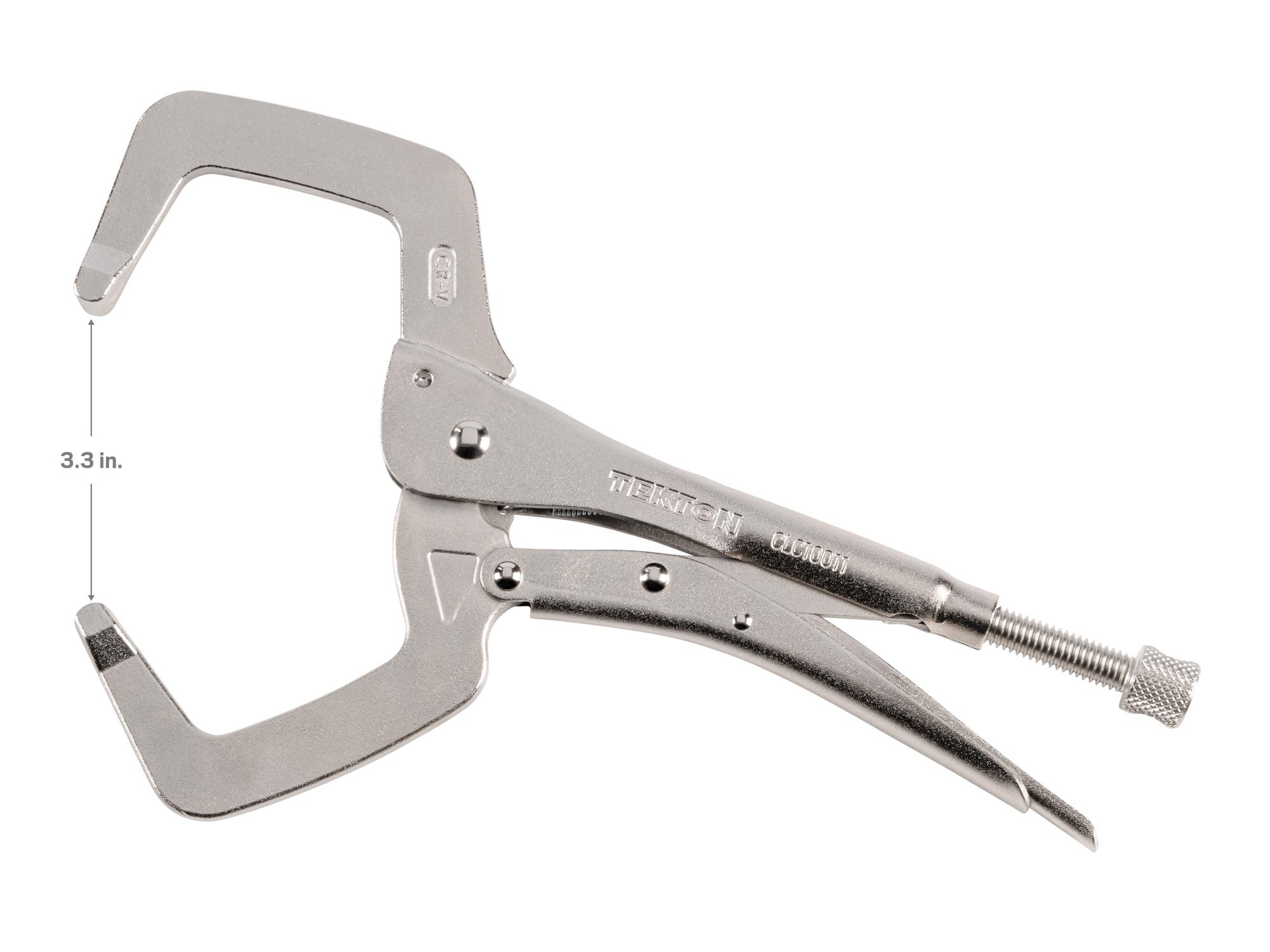 Second view of dimensions for Tekton 11 inch locking clamp. Item #CLC10011
