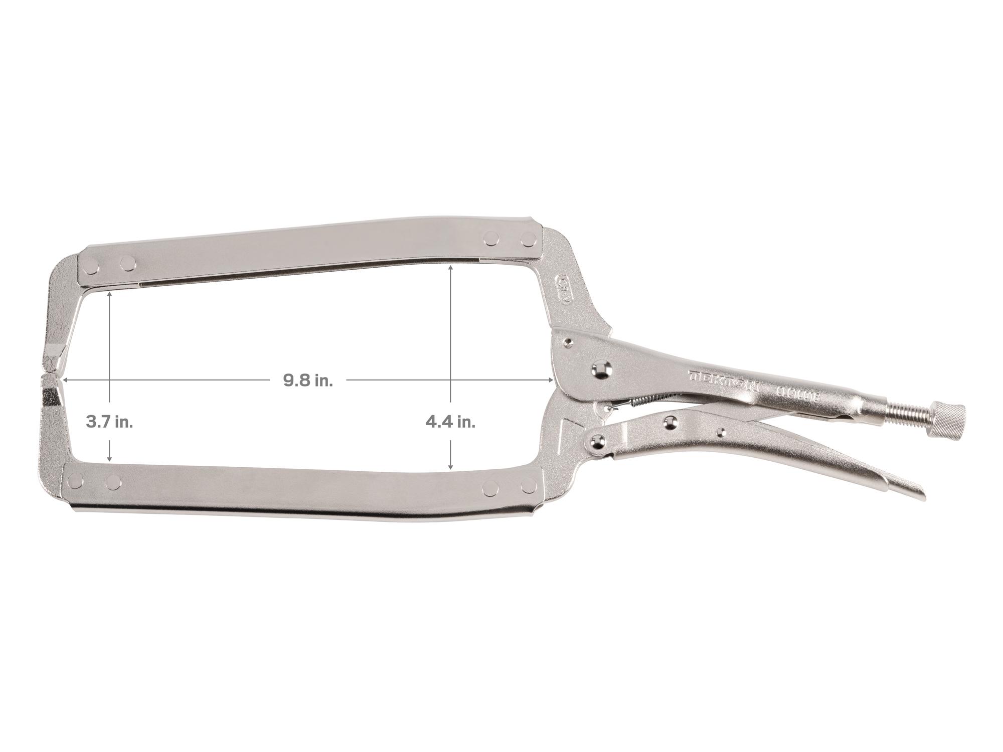 Dimensions for Tekton 18 inch locking clamp. Item #CLC10018