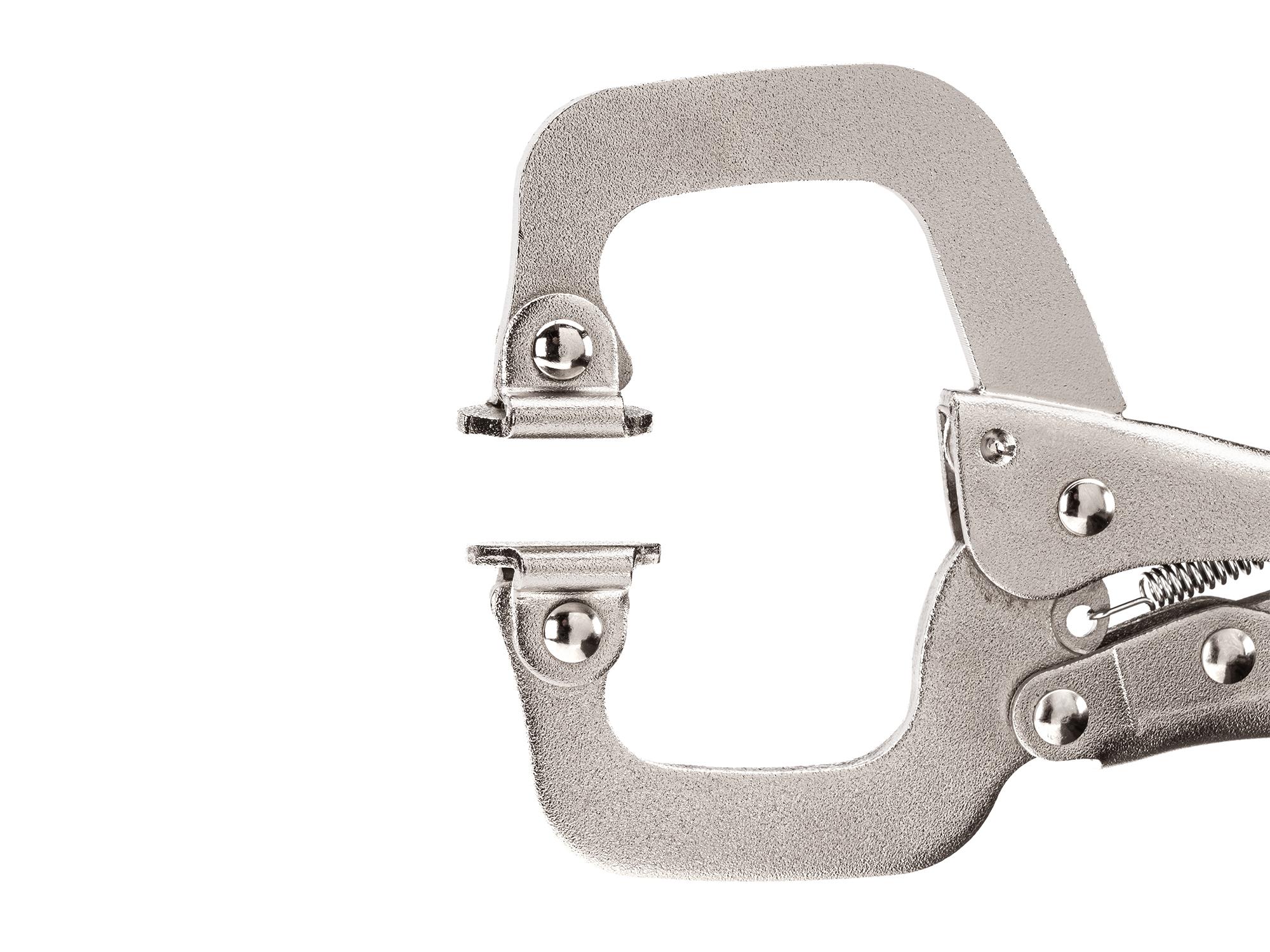 Closeup view of Tekton 6 inch locking clamp. Item #CLC11006