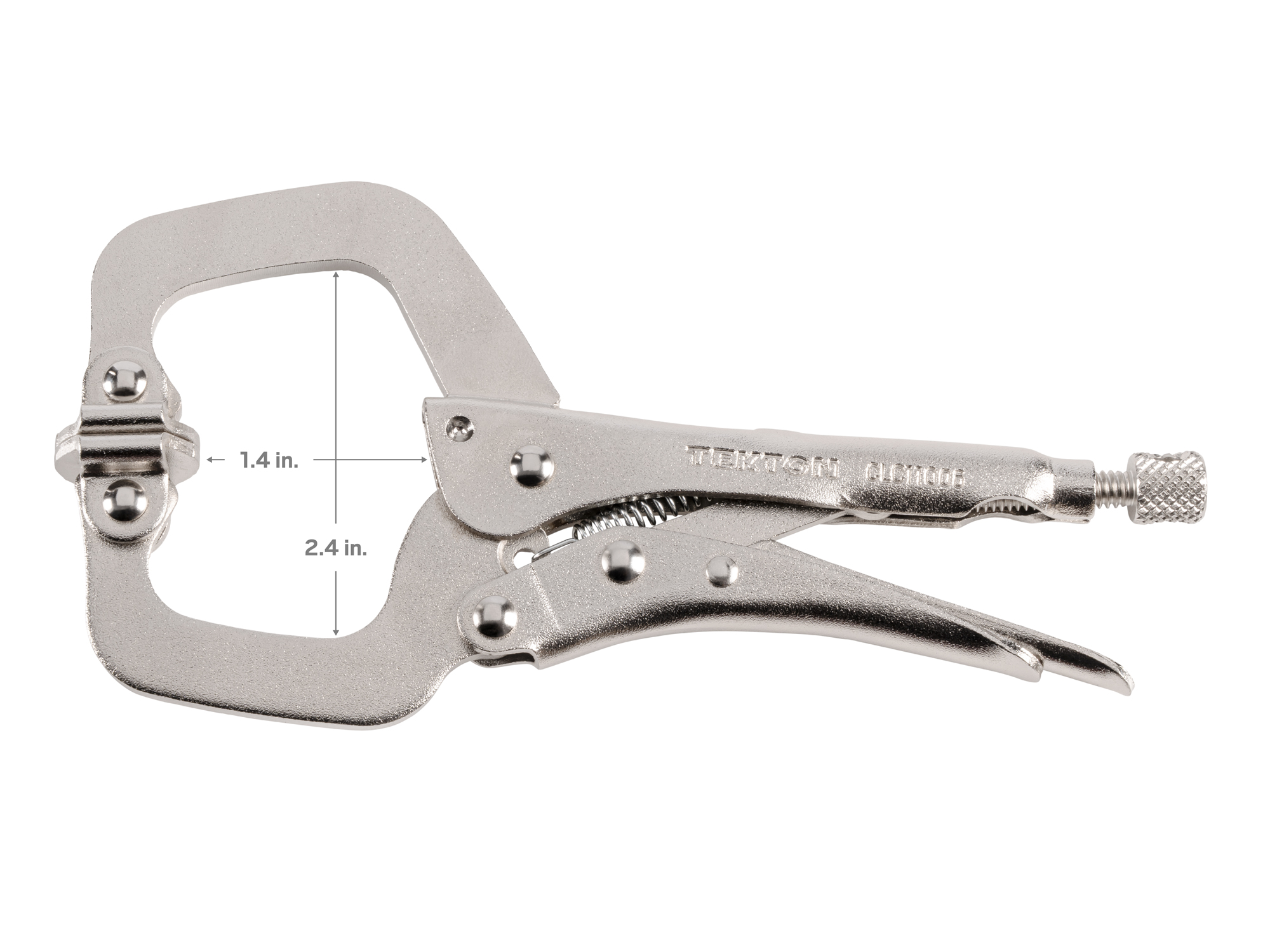 6 Inch Locking C-Clamp with Swivel Pads | TEKTON