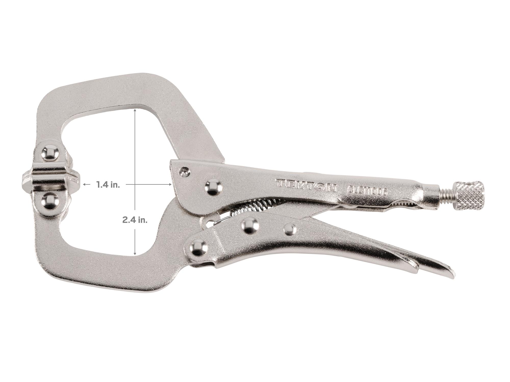 Dimensions for Tekton 6 inch locking clamp. Item #CLC11006