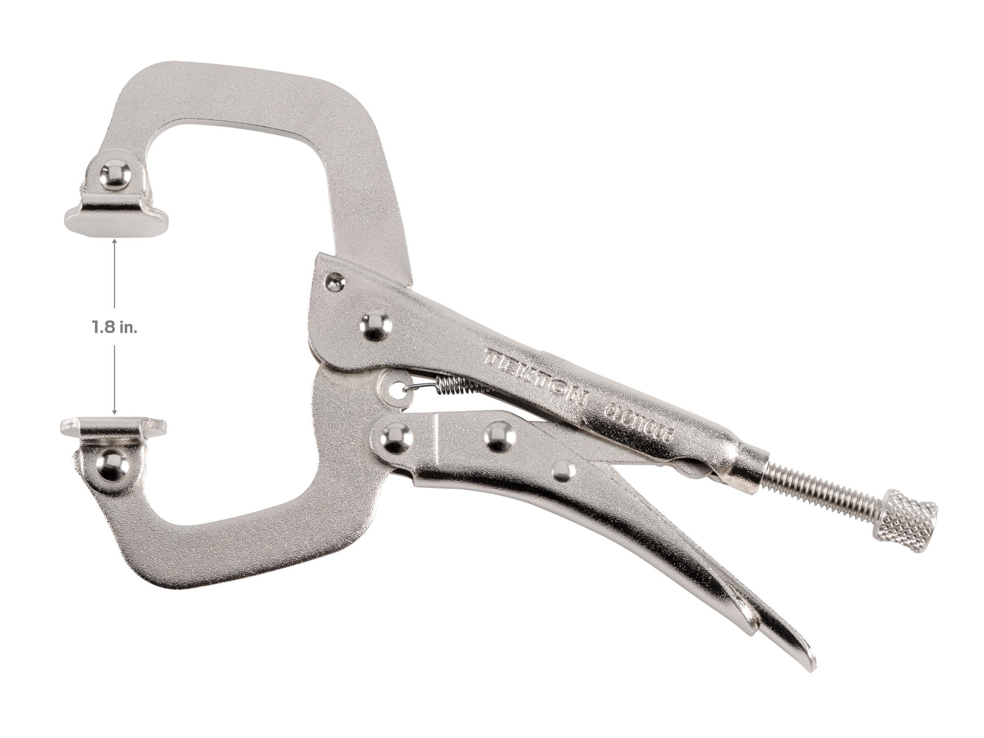 Second view of dimensions for Tekton 6 inch locking clamp. Item #CLC11006