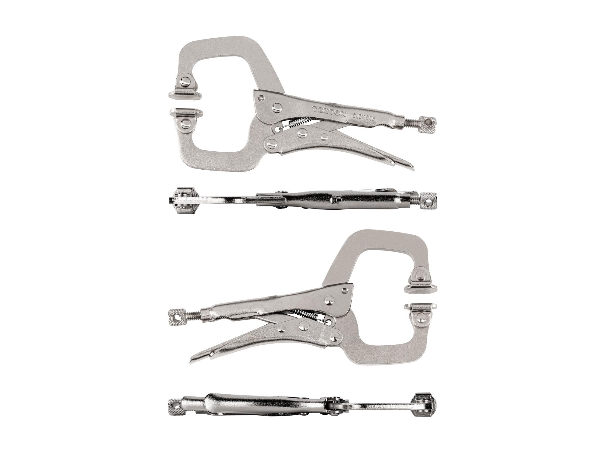 Side view of Tekton 6 inch locking clamp. Item #CLC11006