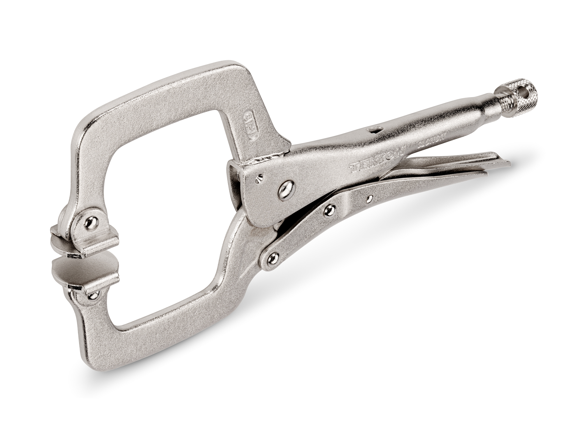 Front-right angle view of  Tekton 11 inchlocking clamp