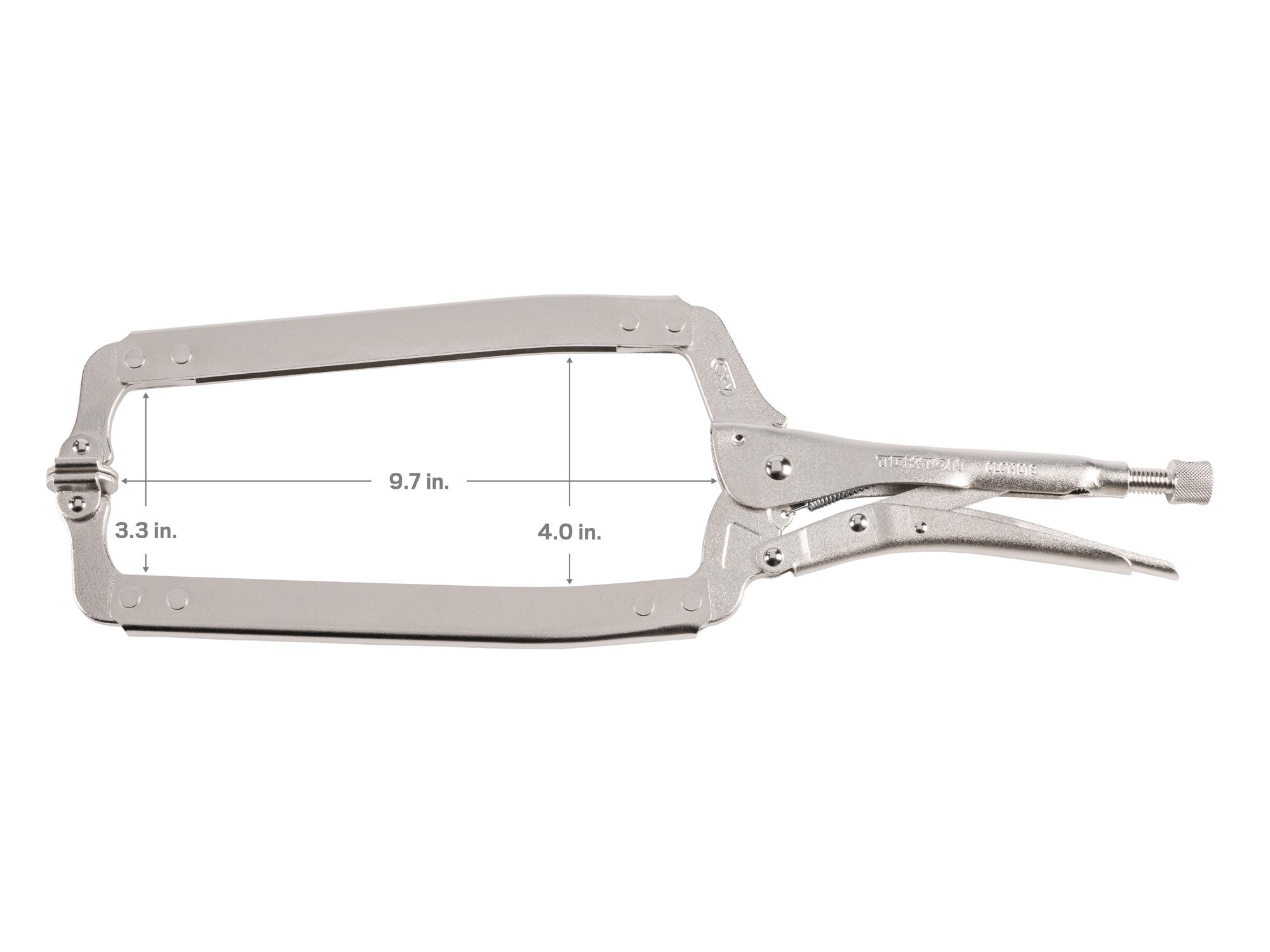 Dimensions for Tekton 18 inch locking clamp. Item #CLC11018
