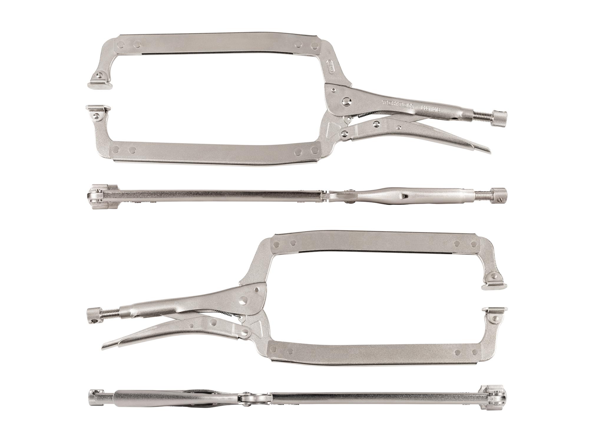 Side view of Tekton 18 inch locking clamp. Item #CLC11018