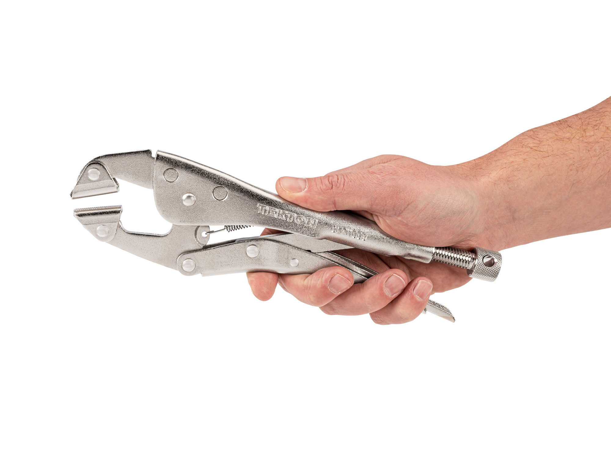 9 Inch Low-Profile Locking Clamp with Swivel Pads | TEKTON