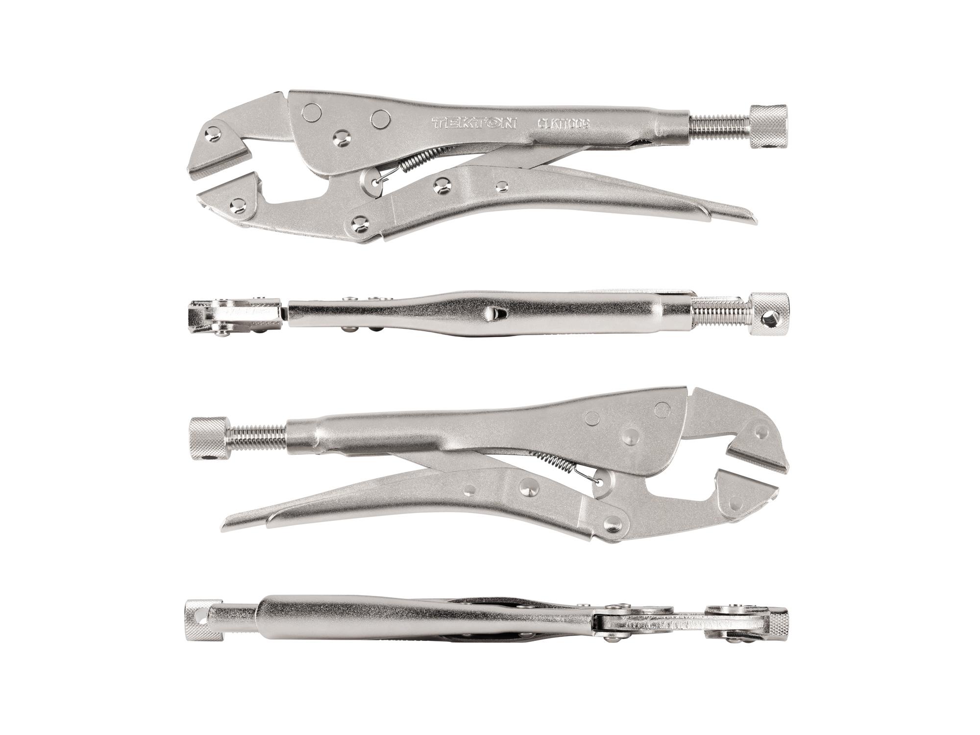 Side view of Tekton 9 inch locking clamp. Item #CLK11009
