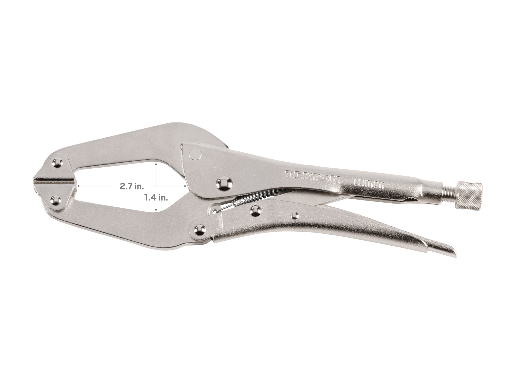 Dimensions for Tekton 11 inch locking clamp set. Item #CLK11011