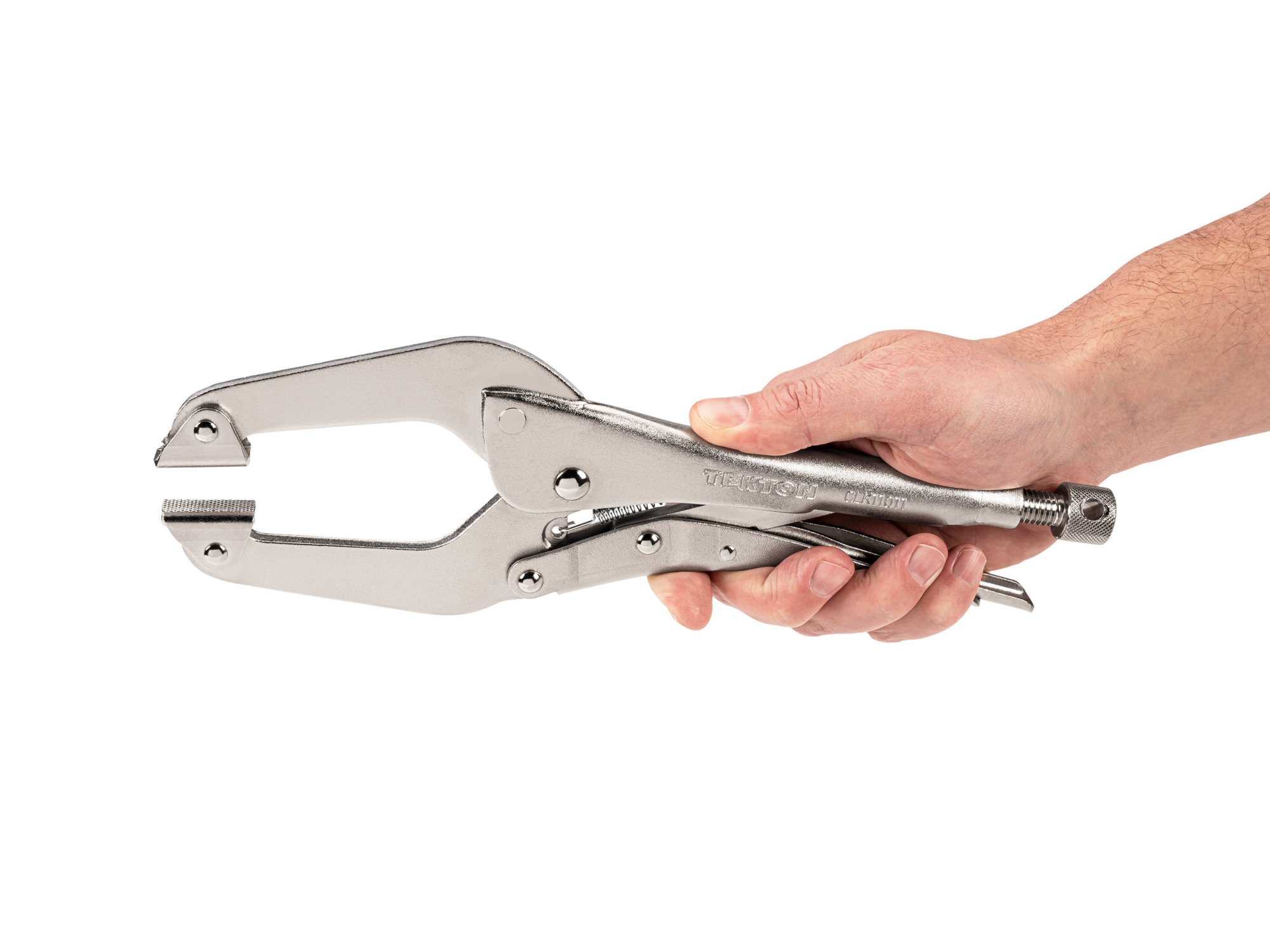 11 Inch Low-Profile Locking Clamp with Swivel Pads | TEKTON