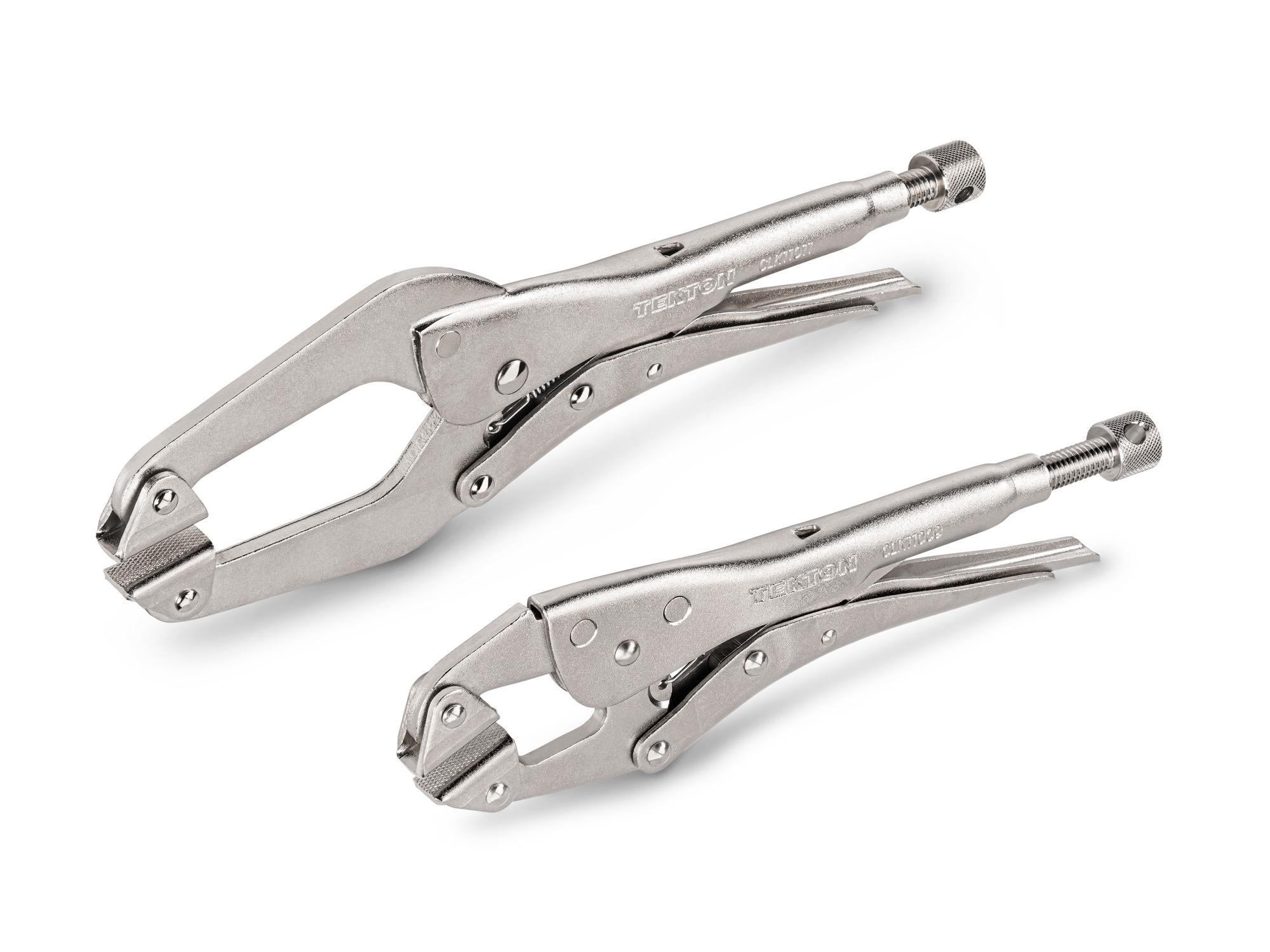 Front-right angle view of Tekton locking clamp set. Item #CLK91101