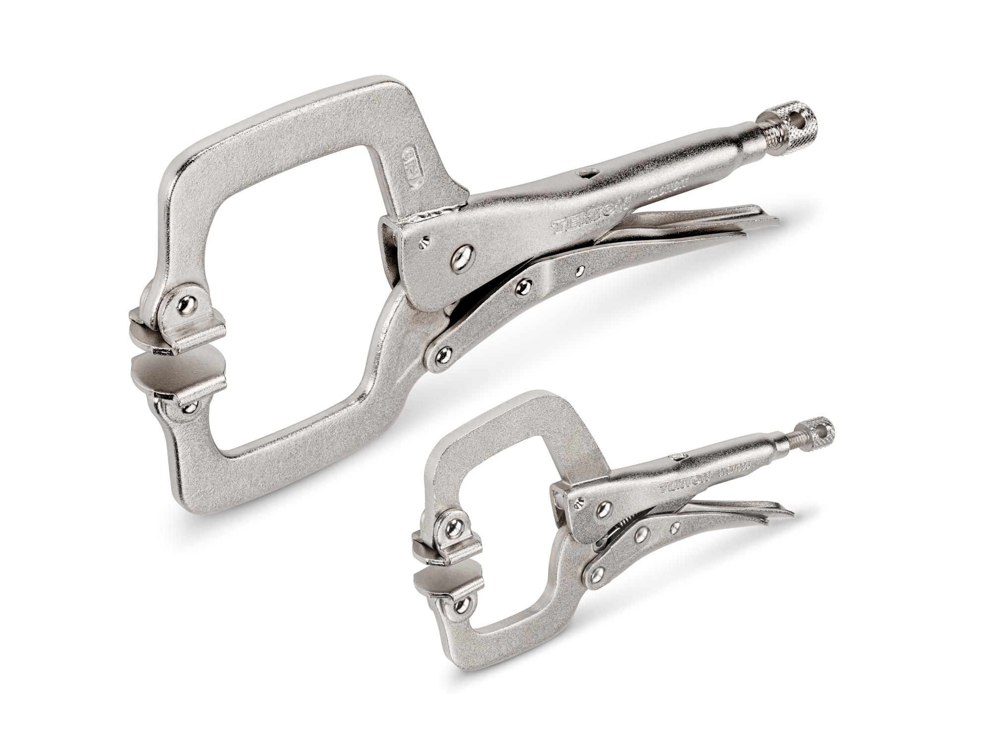 Front-right angle view of Tekton locking clamp set. Item #CLC91101