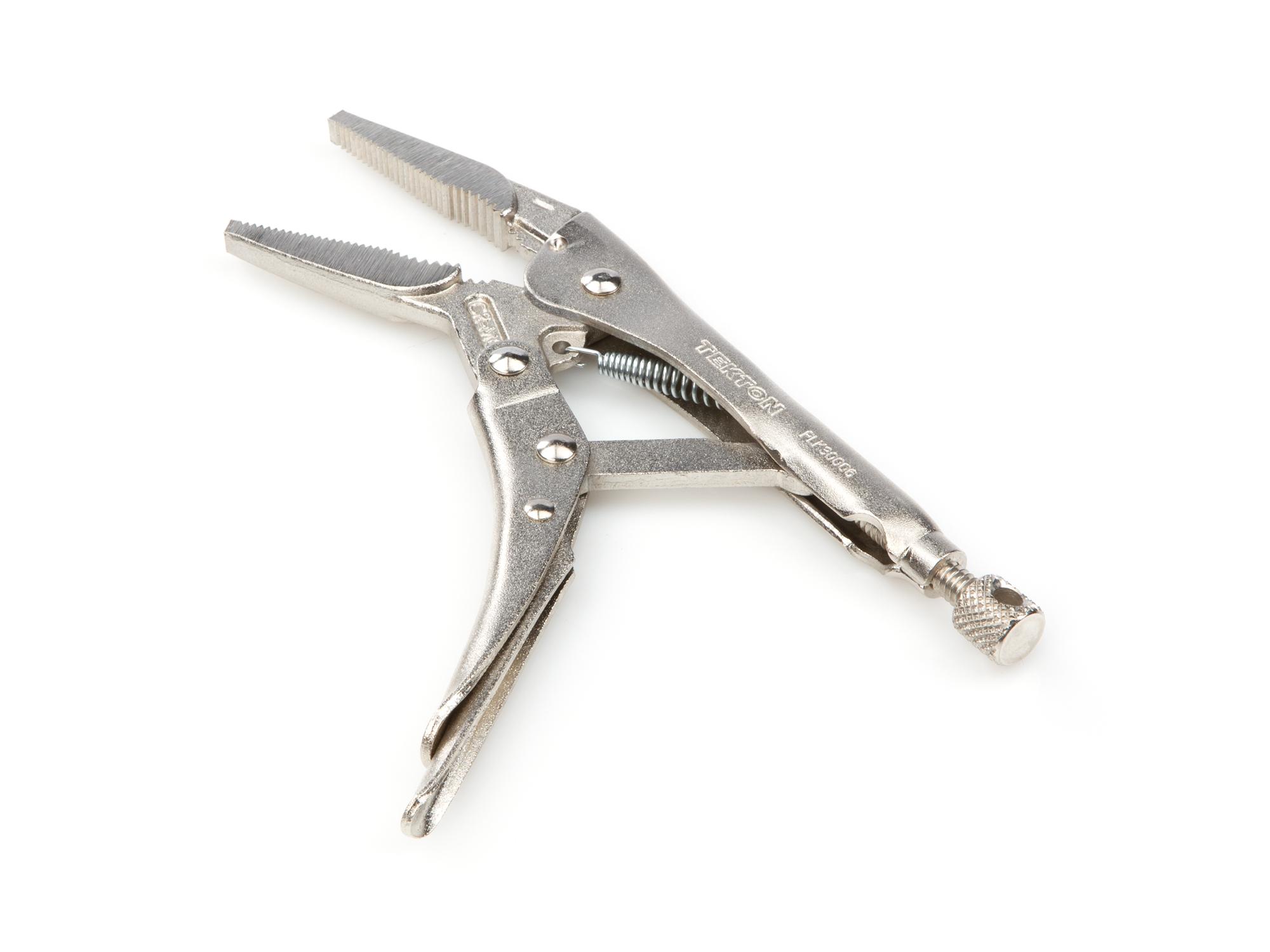 Back angle view of Tekton 6 inch locking pliers. Item #PLK30006