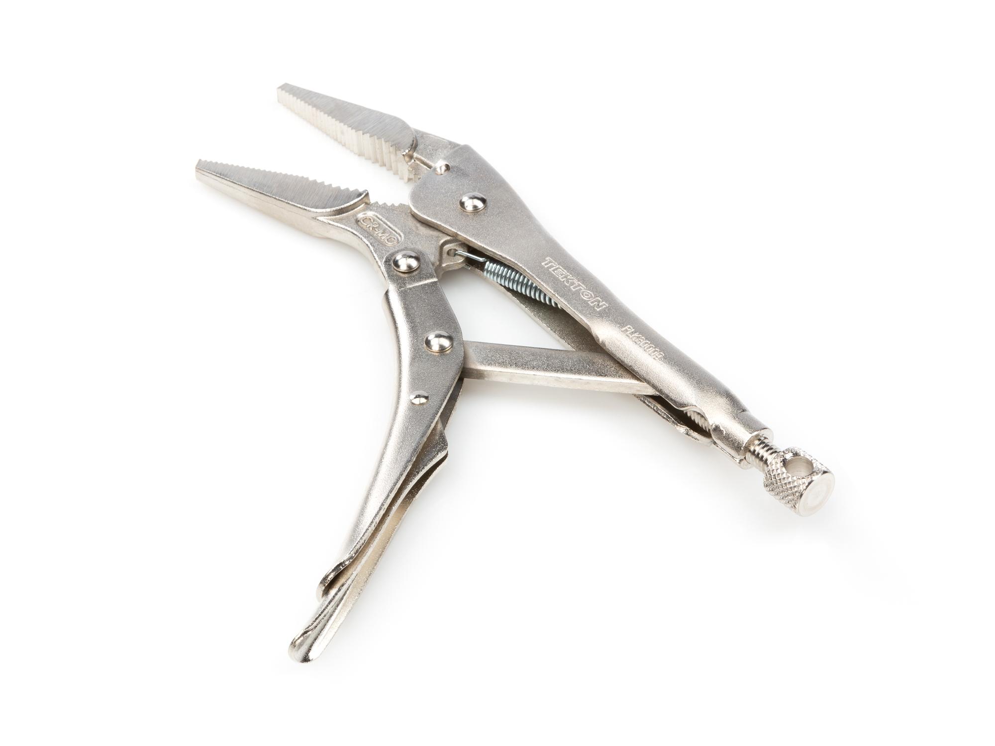 Back angle view of Tekton 9 inch locking pliers. Item #PLK30009