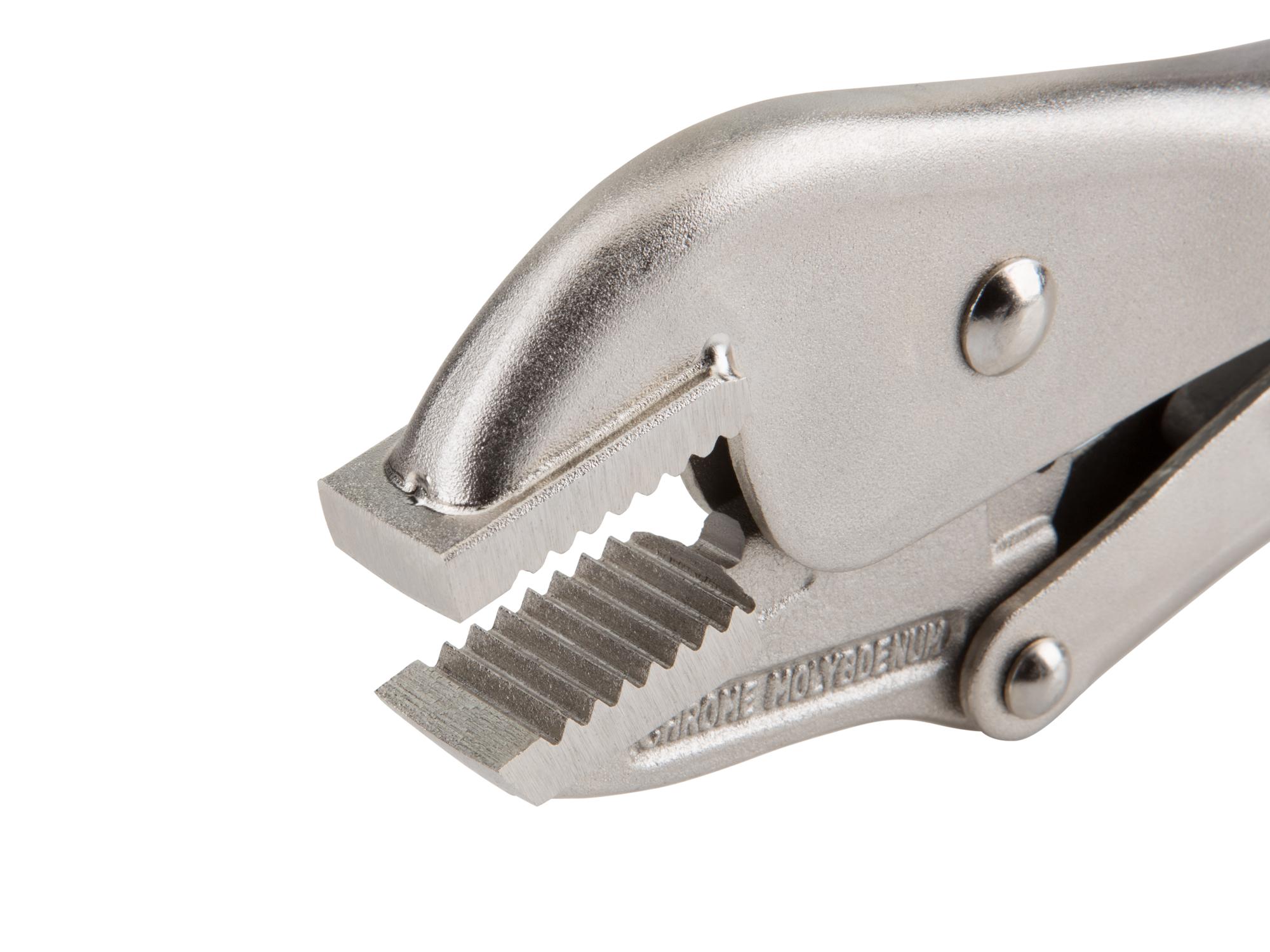 Closeup view of Tekton 10 inch locking pliers. Item #PLK00010