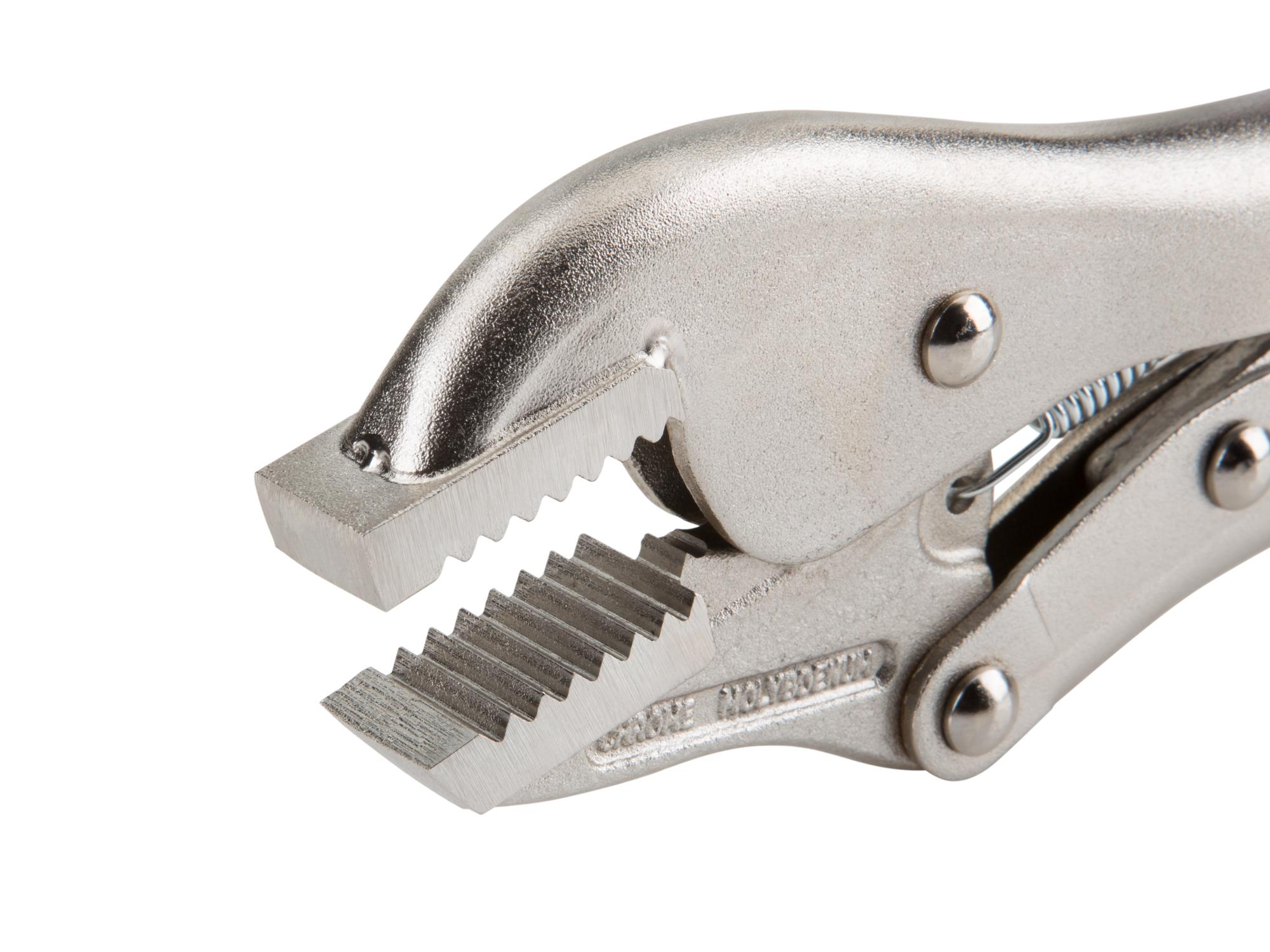 Closeup view of Tekton 7 inch locking pliers. Item #PLK00007