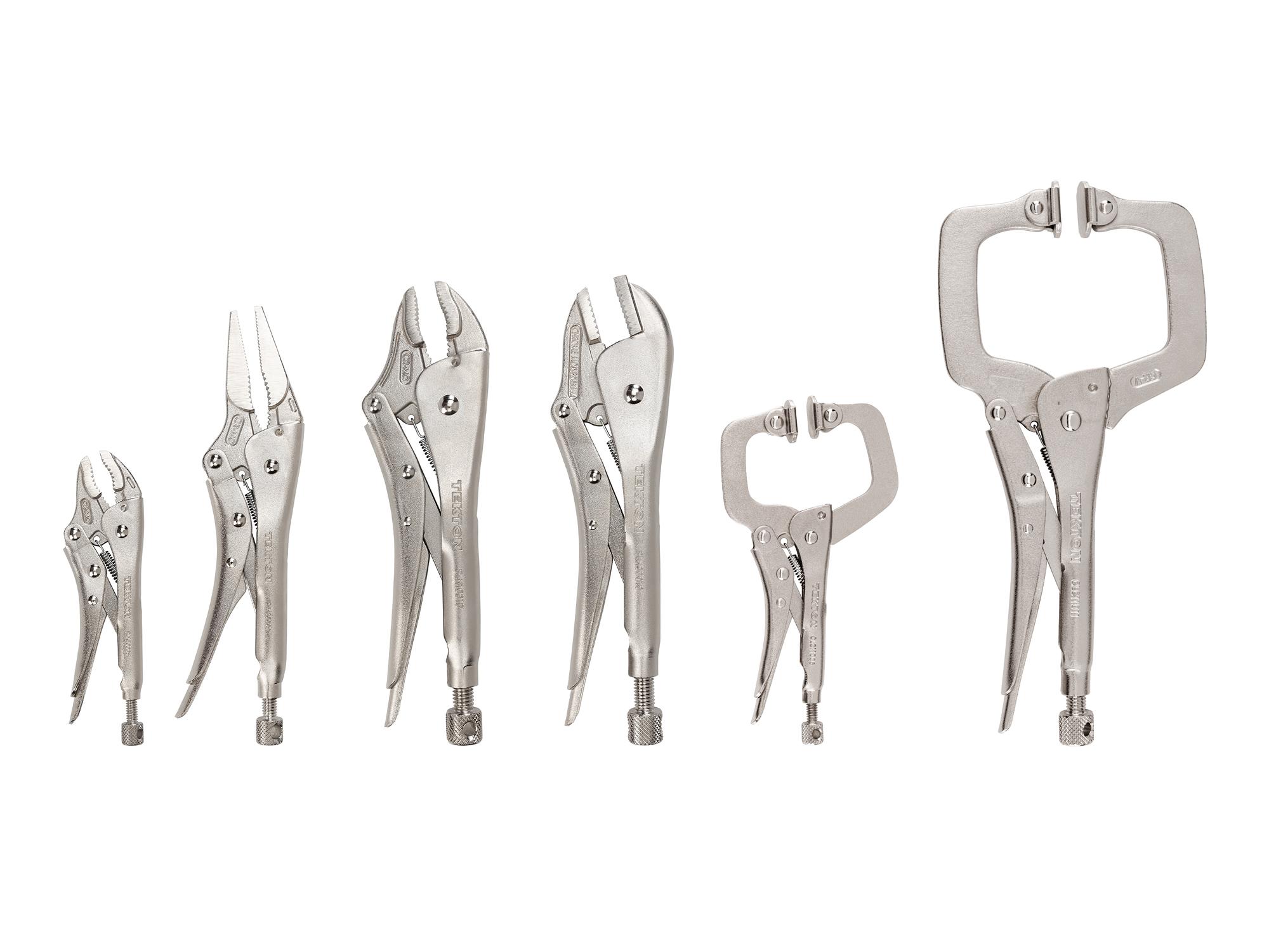 Locking Pliers and C-Clamp with Swivel Pads Set (6-Piece)
