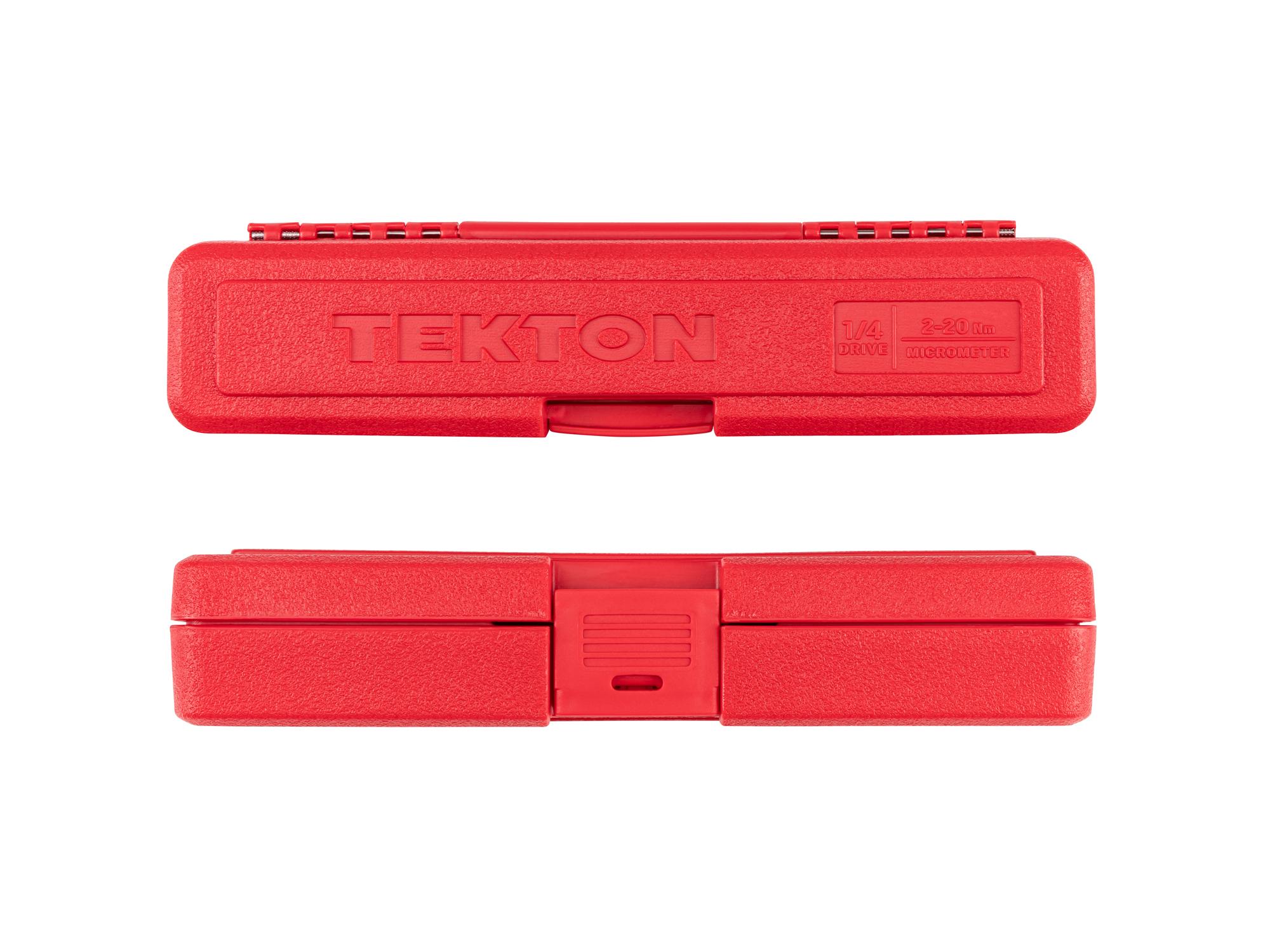 Second side view of Tekton case micrometer torque wrench. Item #TRQ50502