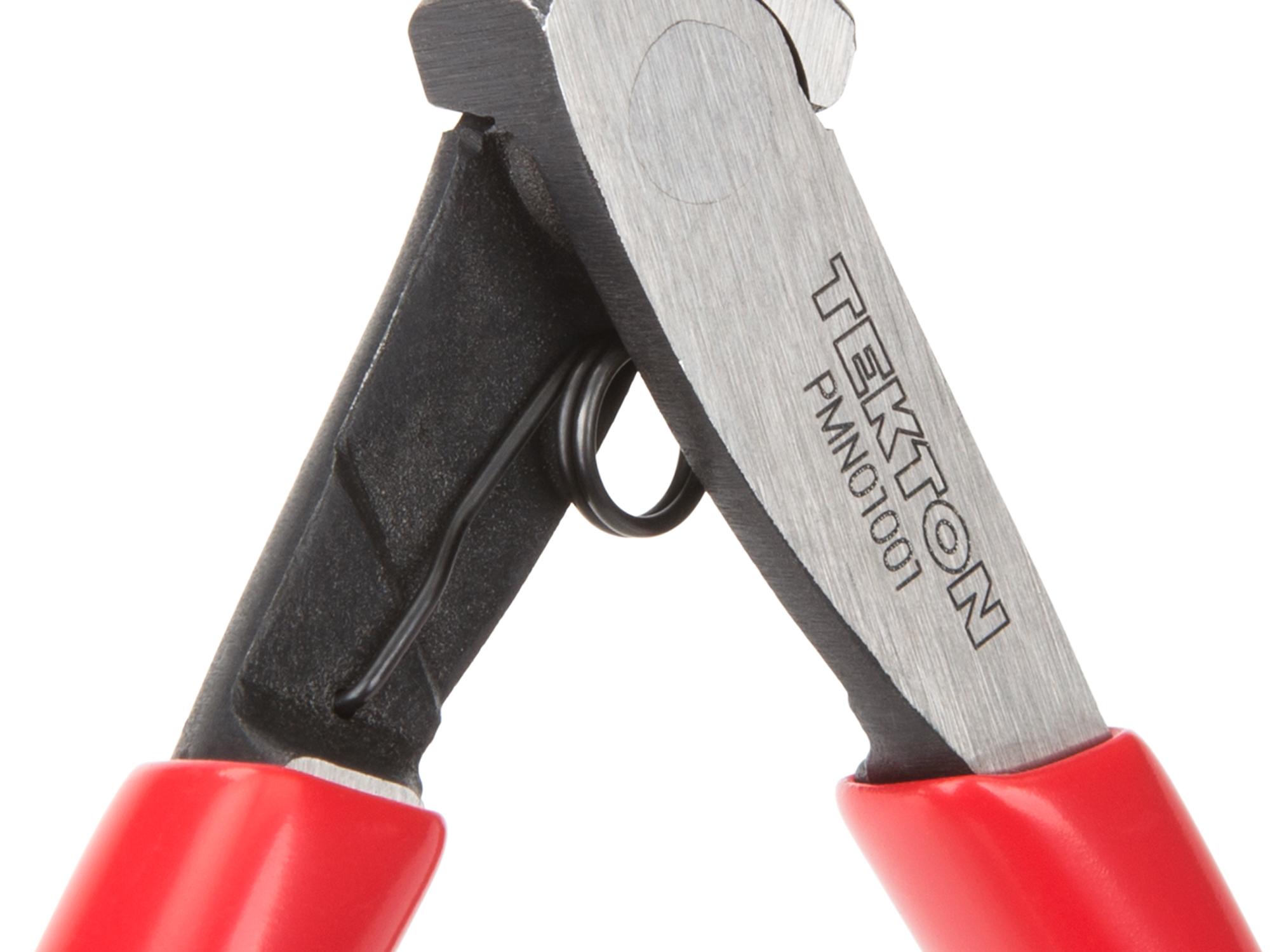 Closeup view of Tekton 5 inch mini pliers. Item #PMN01001