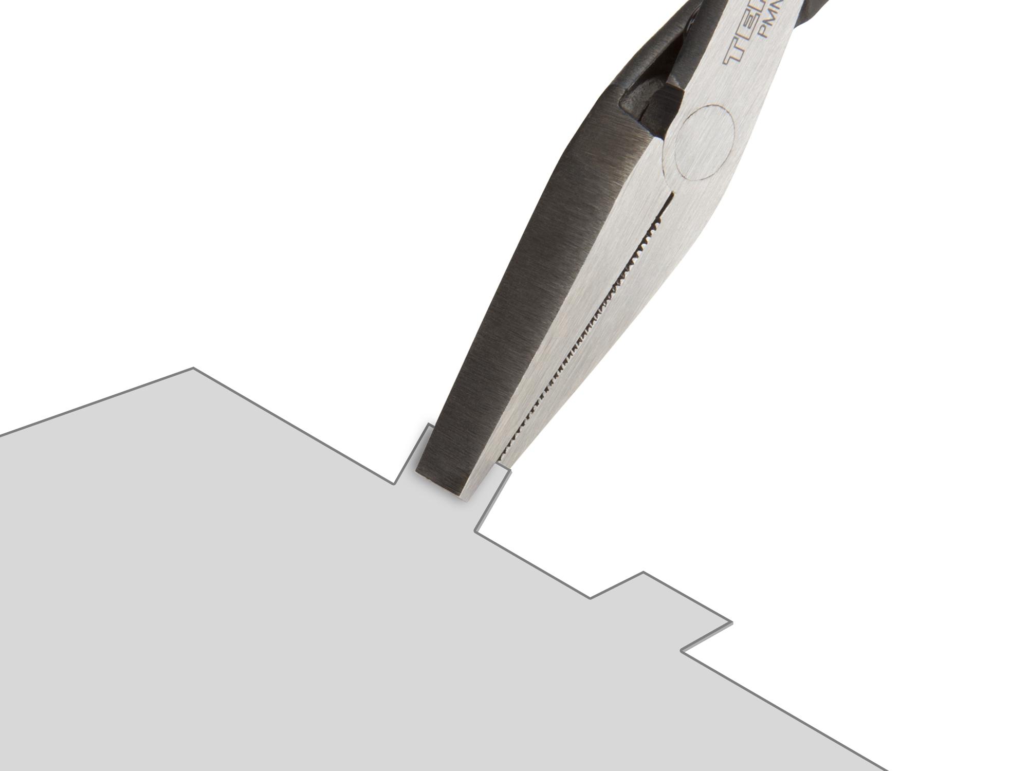 Closeup view of Tekton 5 inch mini pliers. Item #PMN21001
